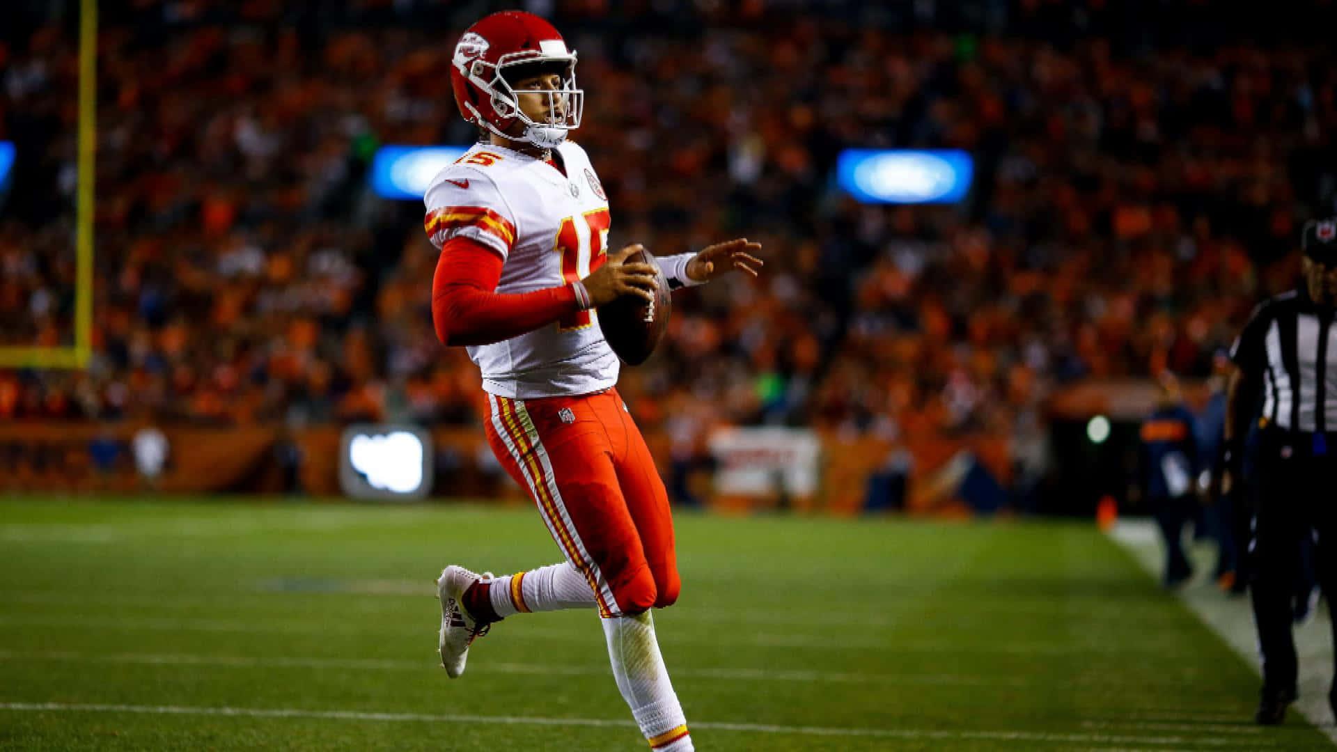 American Football Star, Patrick Mahomes in Action — 1920x1080 wallpaper