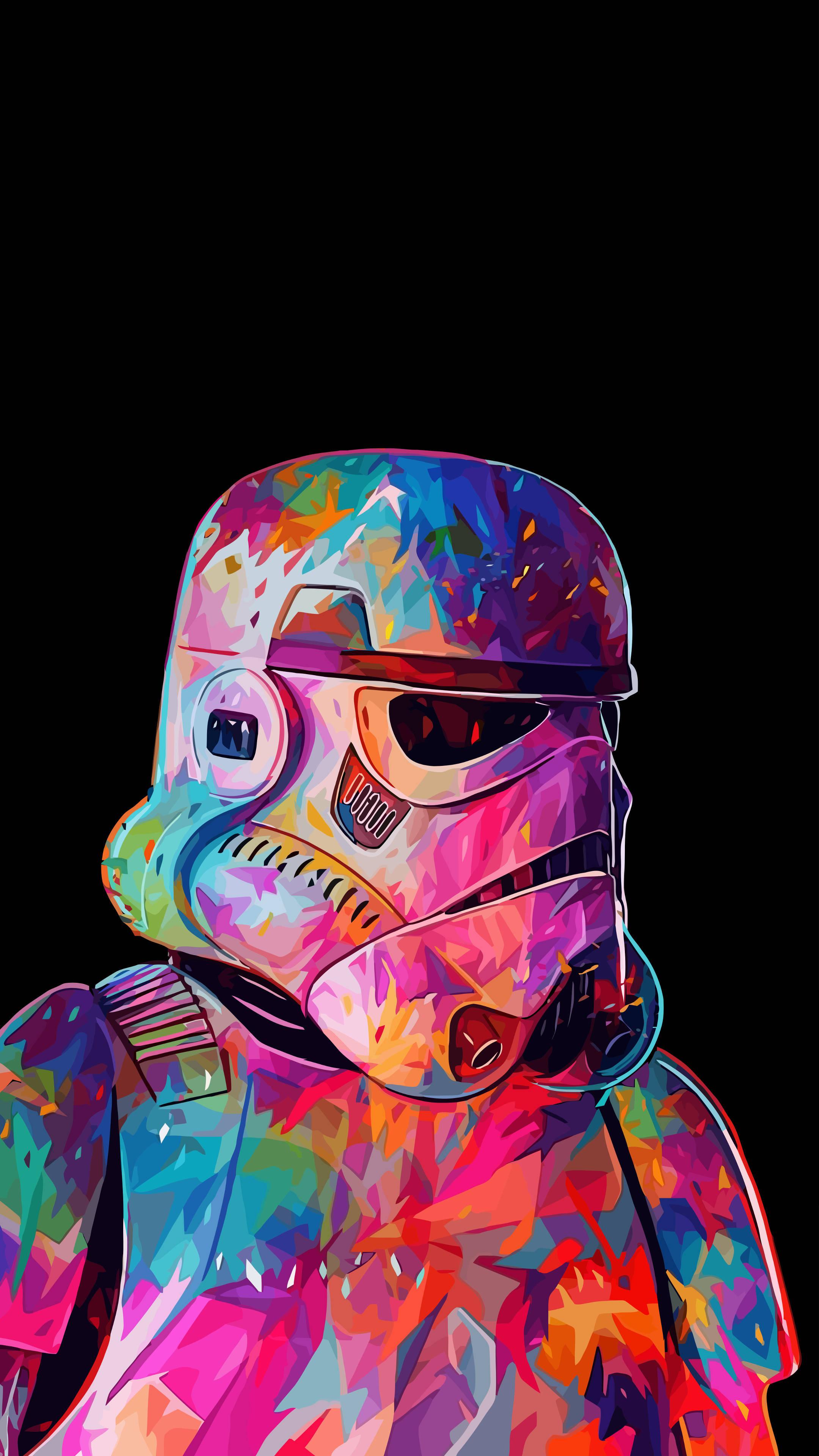 Amoled Colorful Stormtrooper — 2160x3840 wallpaper