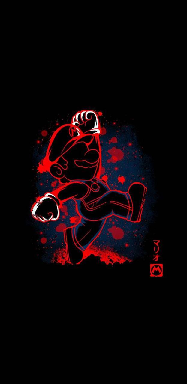 AMOLED Super Mario Art — 623x1280 wallpaper