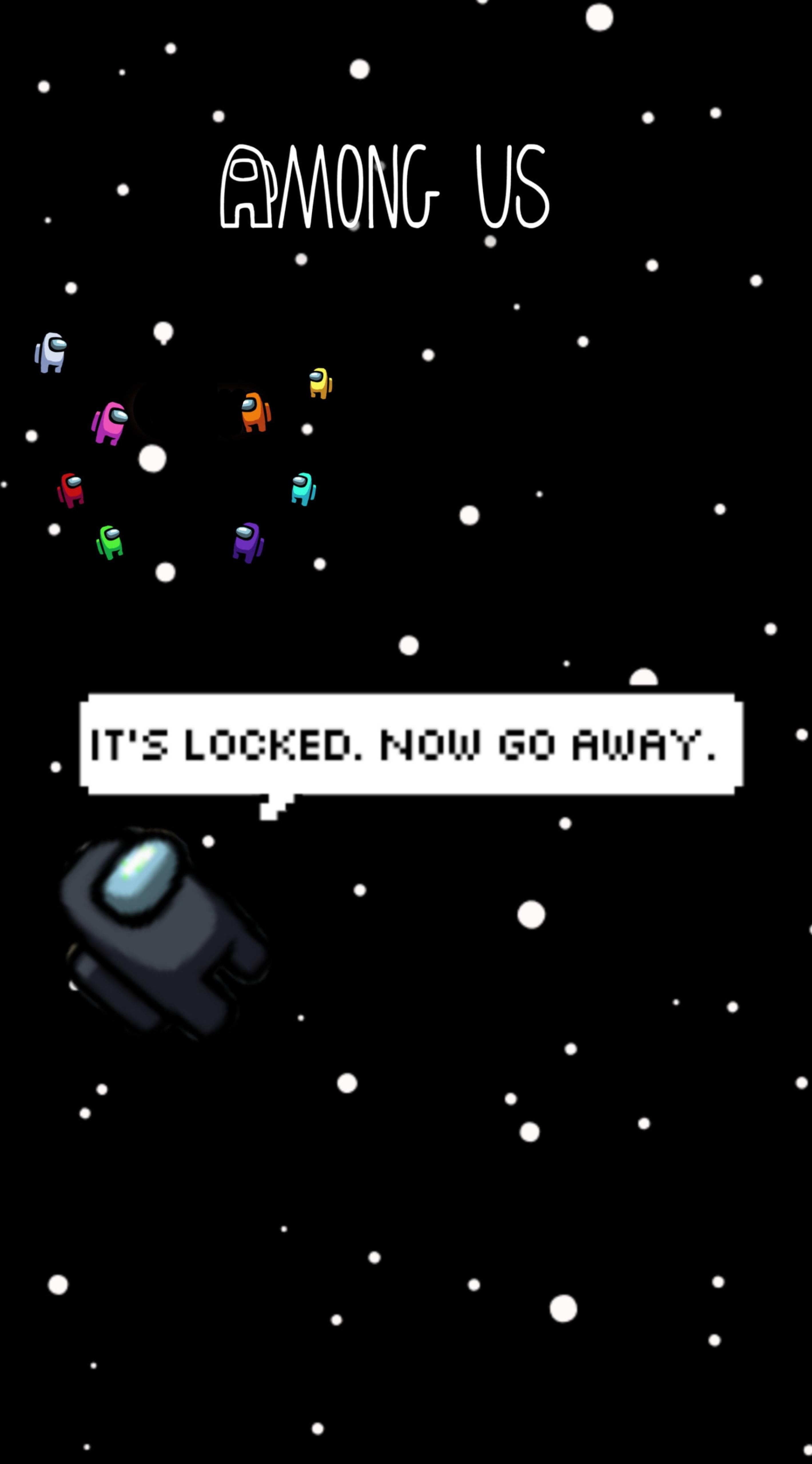 Among Us Black Space — 2840x5120 wallpaper