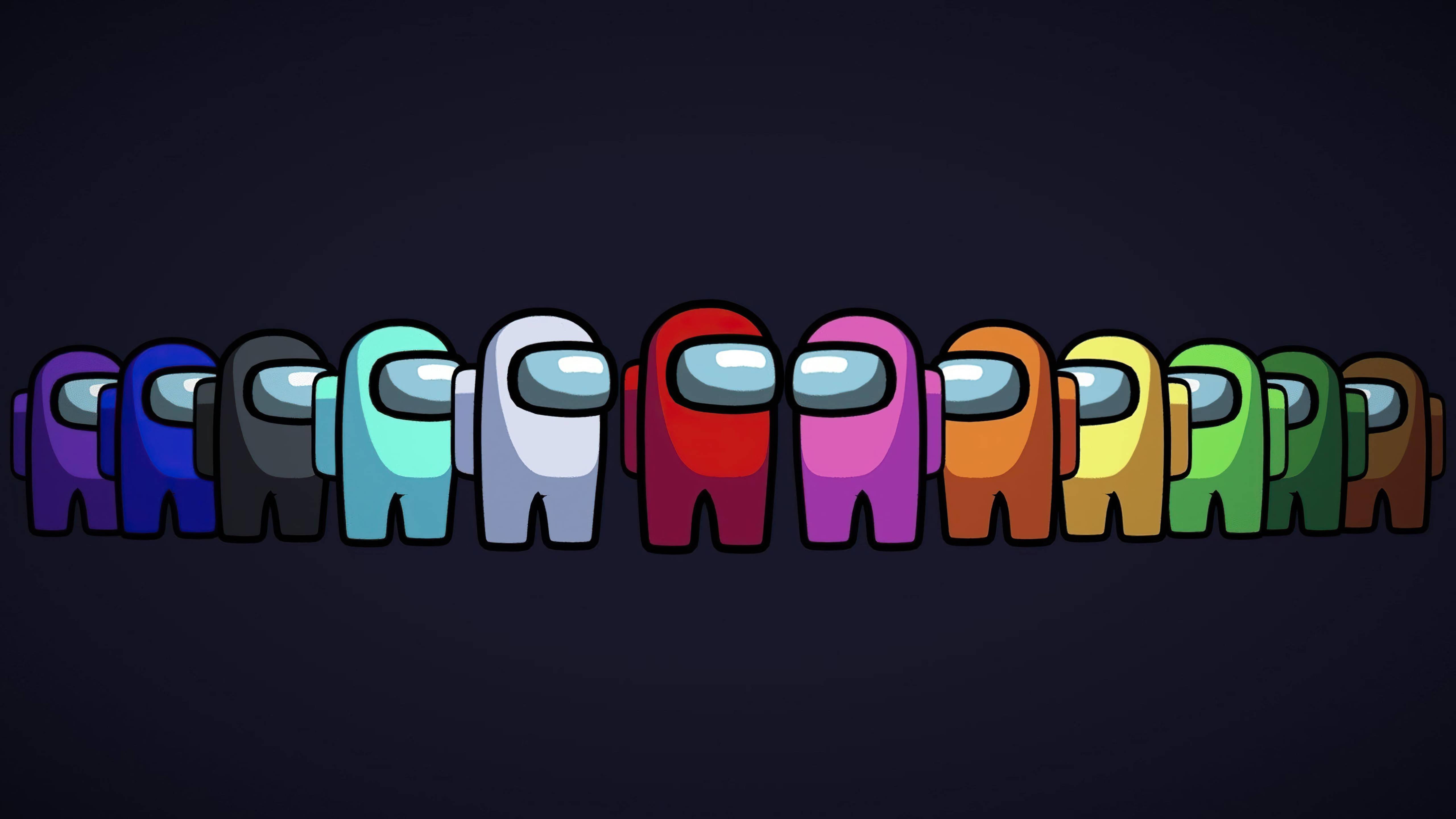 Among Us Colorful Crewmates — 5120x2880 wallpaper