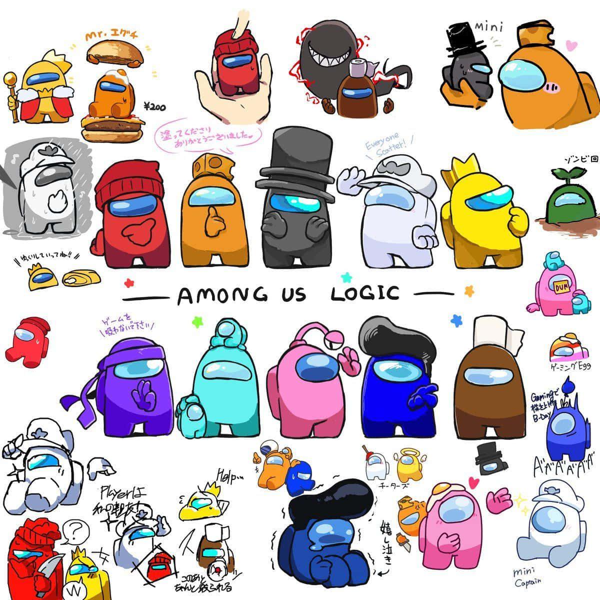 Among Us Cute Characters Picture — 1200x1200 wallpaper