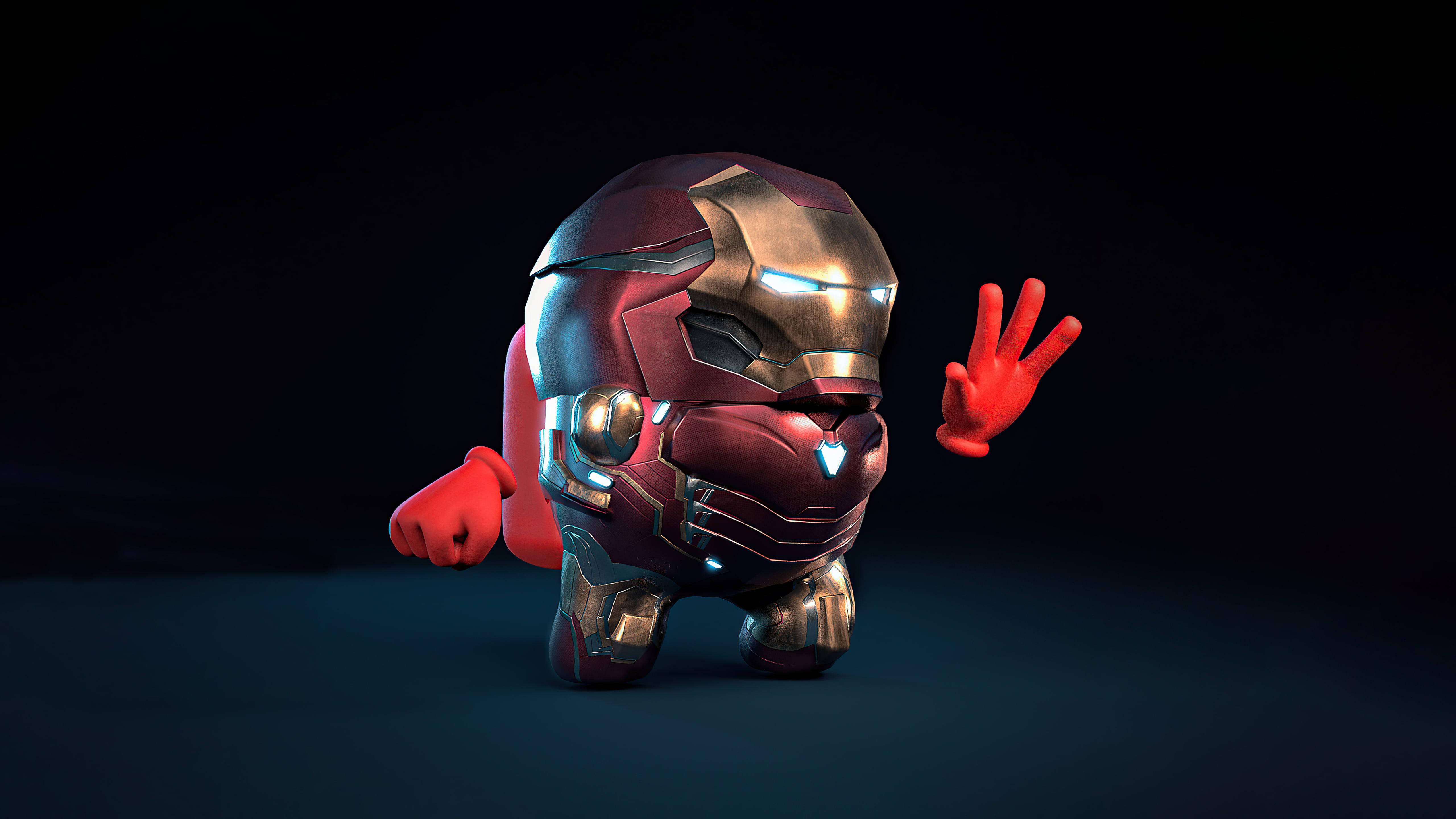 Among Us Iron Man — 5120x2880 wallpaper