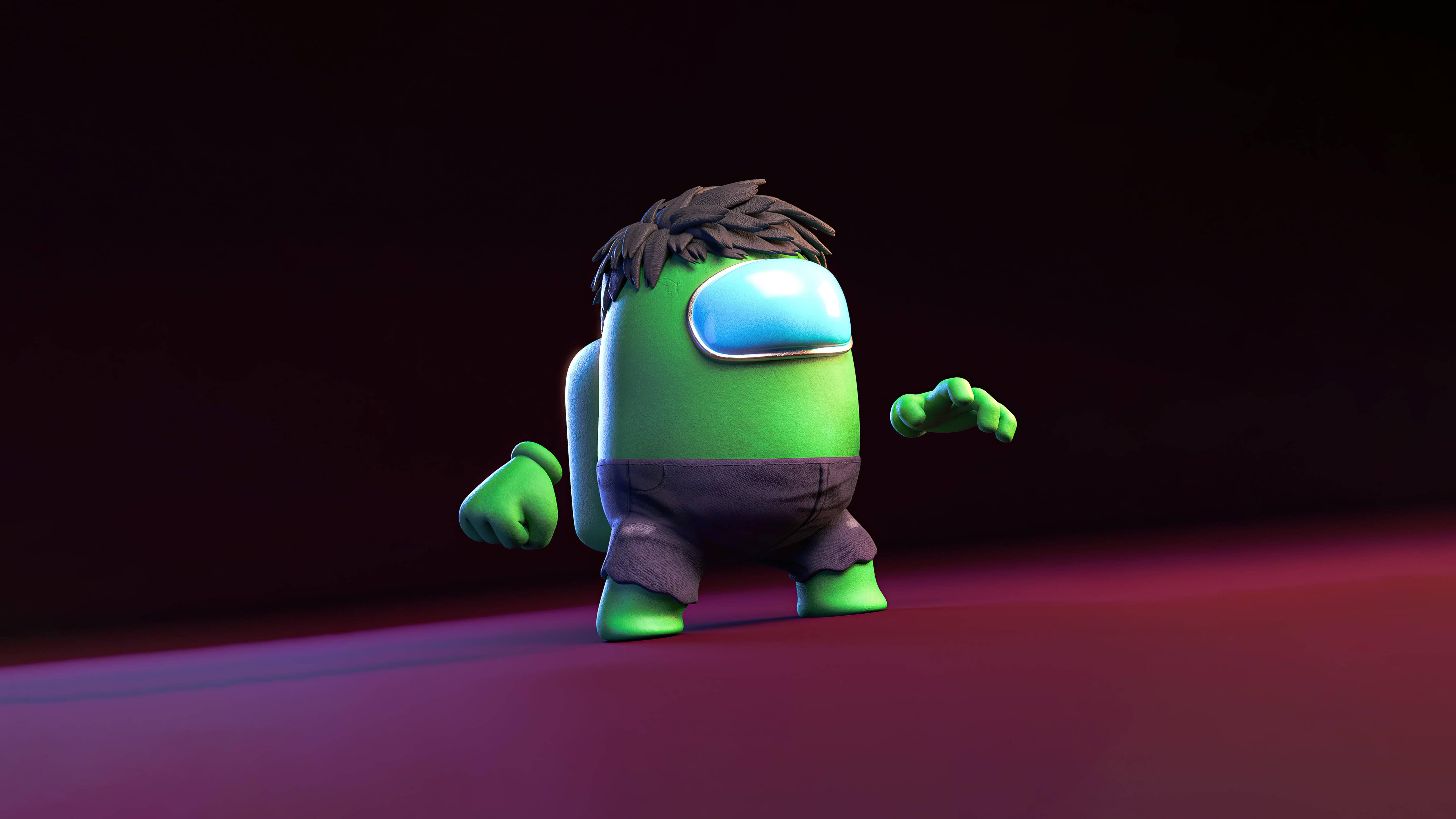 Among Us The Incredible Hulk — 5120x2880 wallpaper