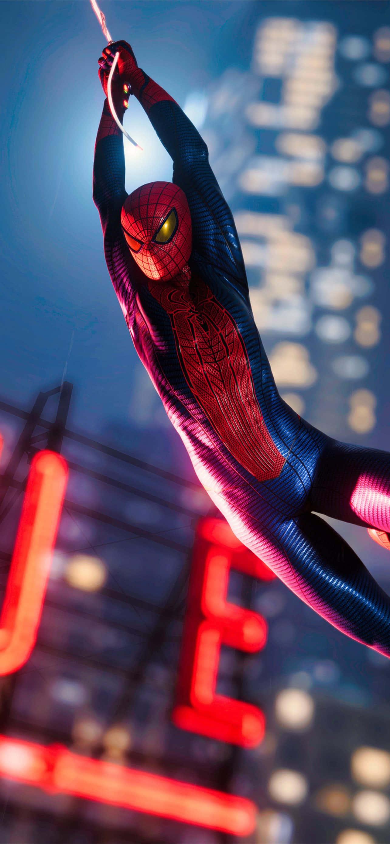An Action-Packed Scene From Spiderman