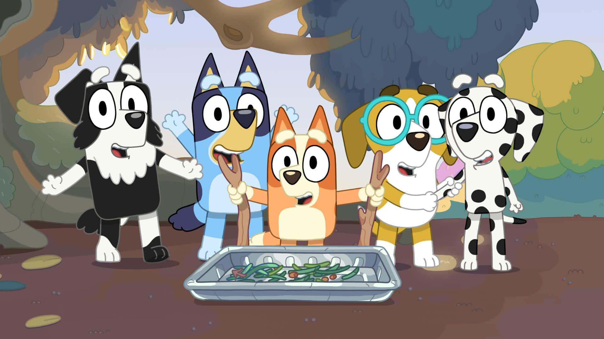 An adorable background of Bluey from the TV show. — 1920x1080 wallpaper