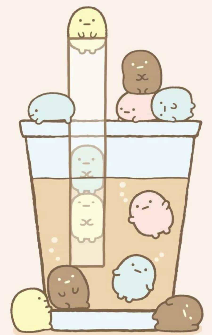 An adorable Kawaii Illustration full of life and adorable characters — 900x1420 wallpaper