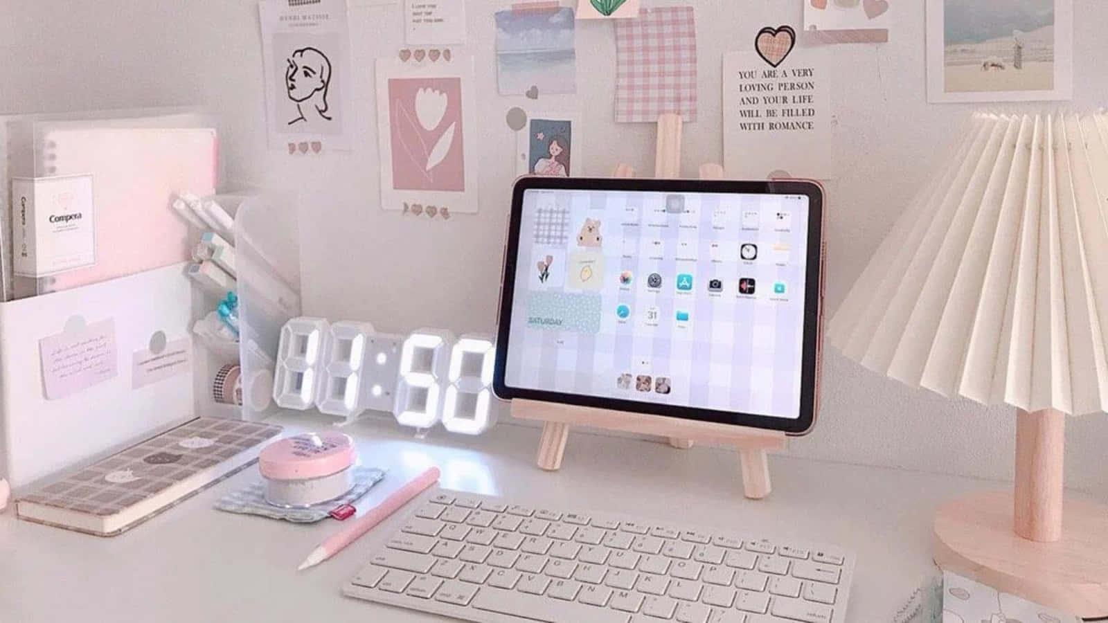 An aesthetic iPad to experience a modern workspace — 1600x900 wallpaper