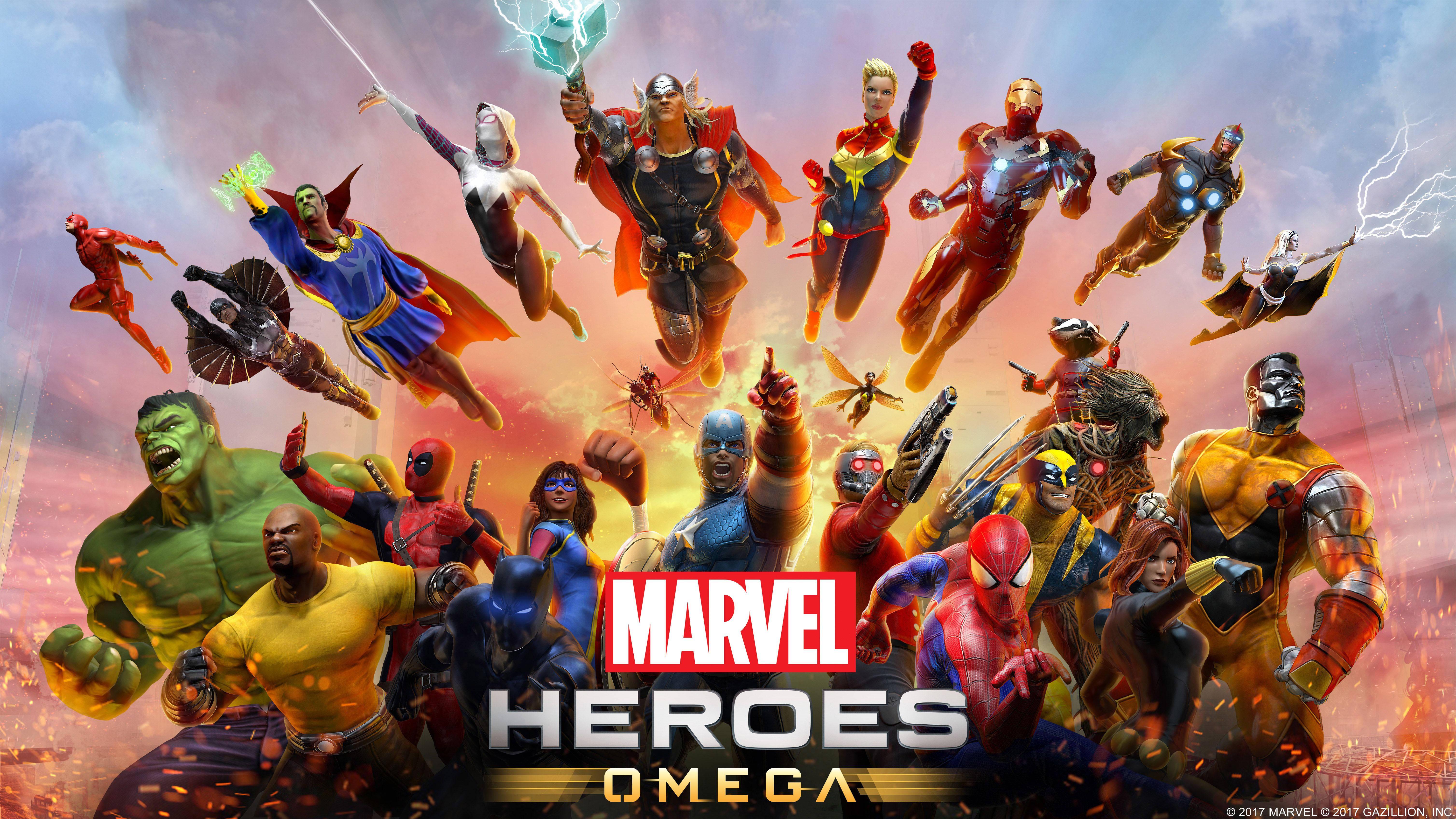 An All-Star Roster of Marvel Heroes — 6032x3393 wallpaper