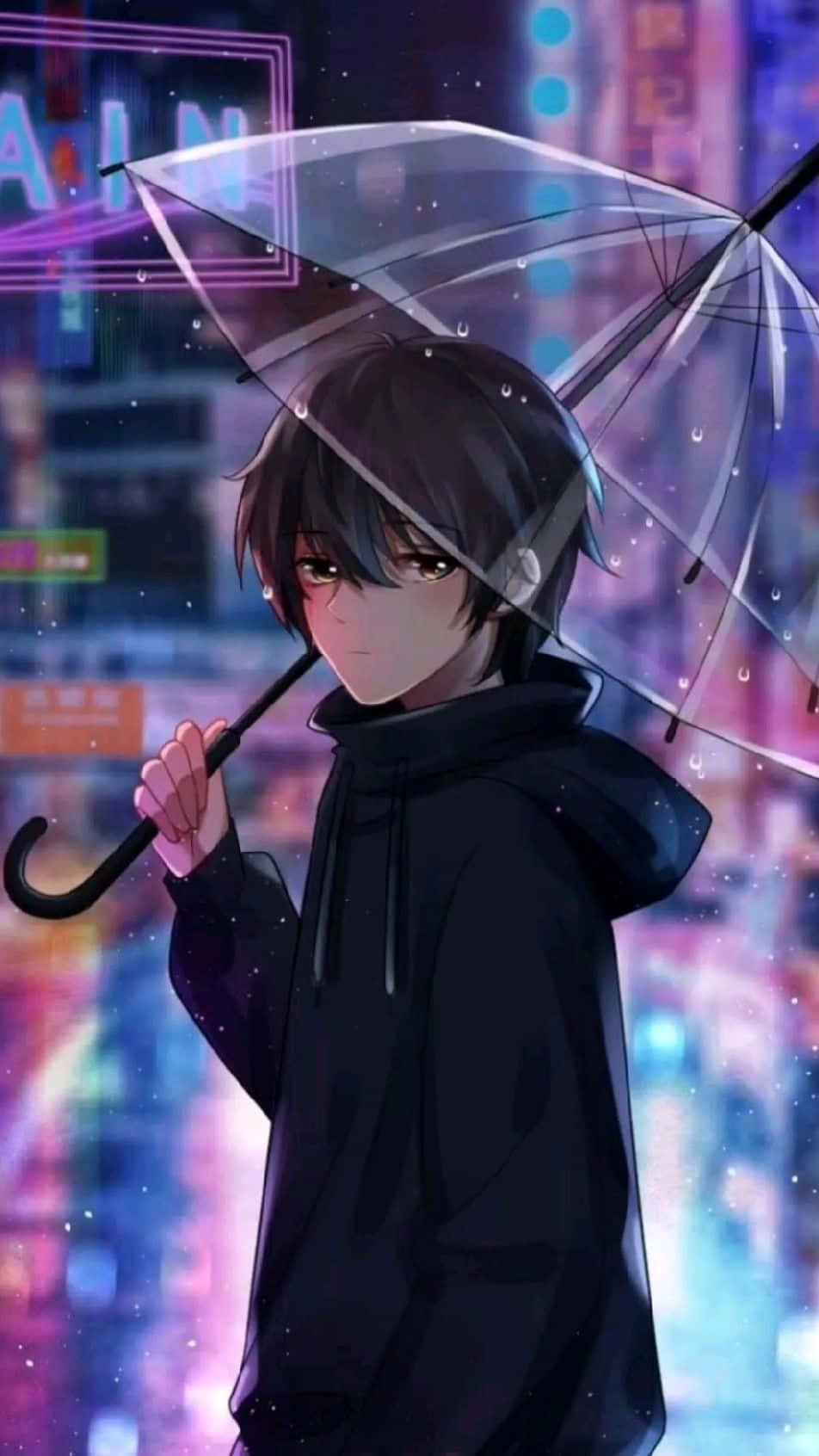 An anime boy in his natural habitat — 952x1692 wallpaper