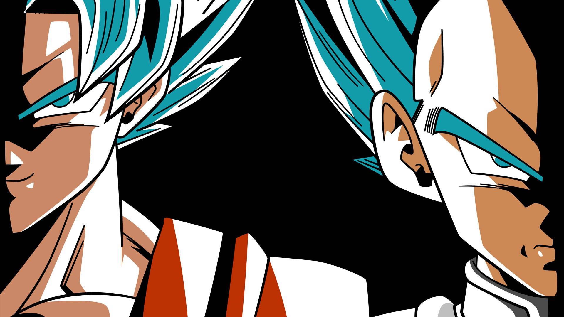 An Epic Battle Between Goku and Vegeta - The Super Saiyan Blue Transformation — 1920x1080 wallpaper