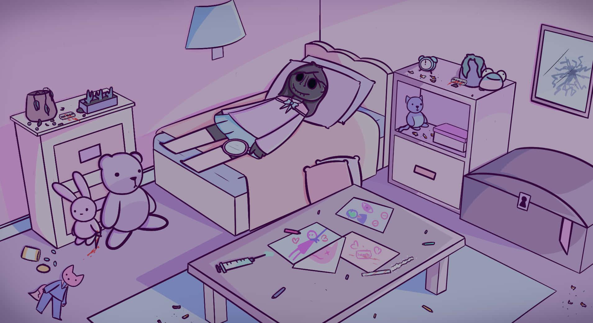 An Impossible Geometric Scene — 1910x1042 wallpaper