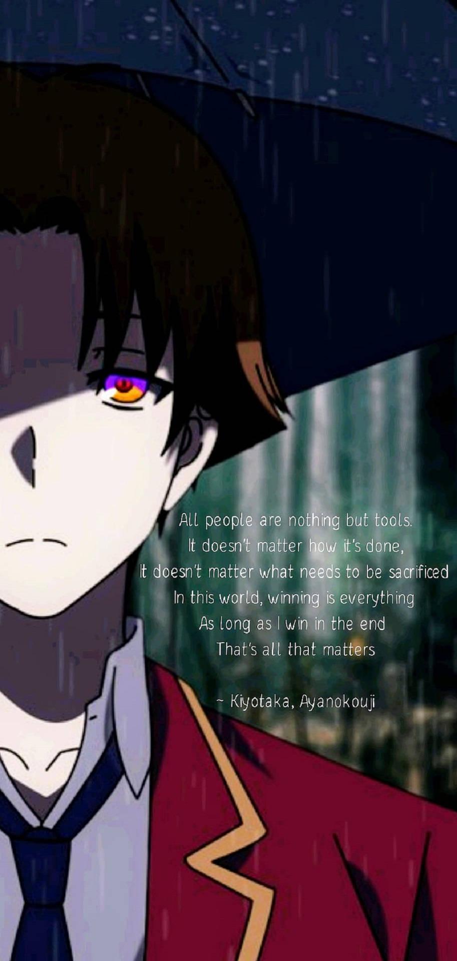 An Intense Observation - Kiyotaka Ayanokoji. — 913x1920 wallpaper