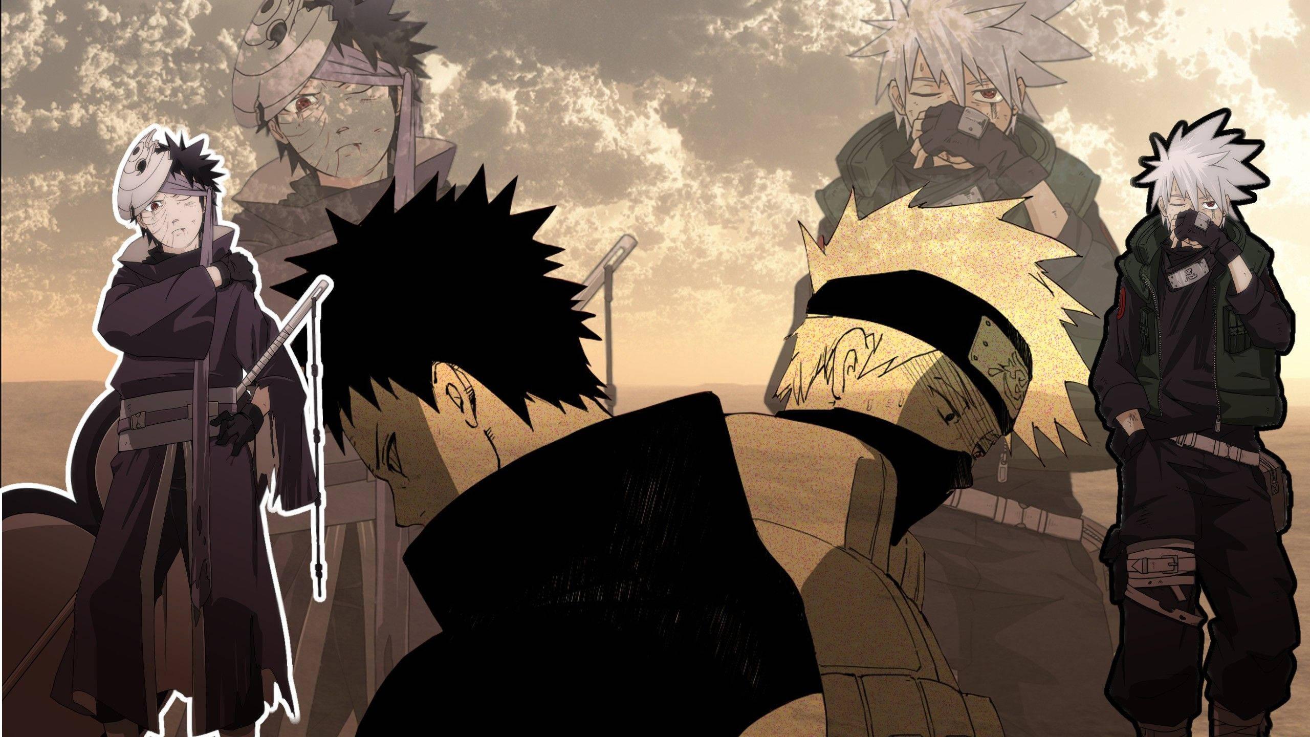 An Intrepid Journey - Vintage Kakashi and Obito Fan Art