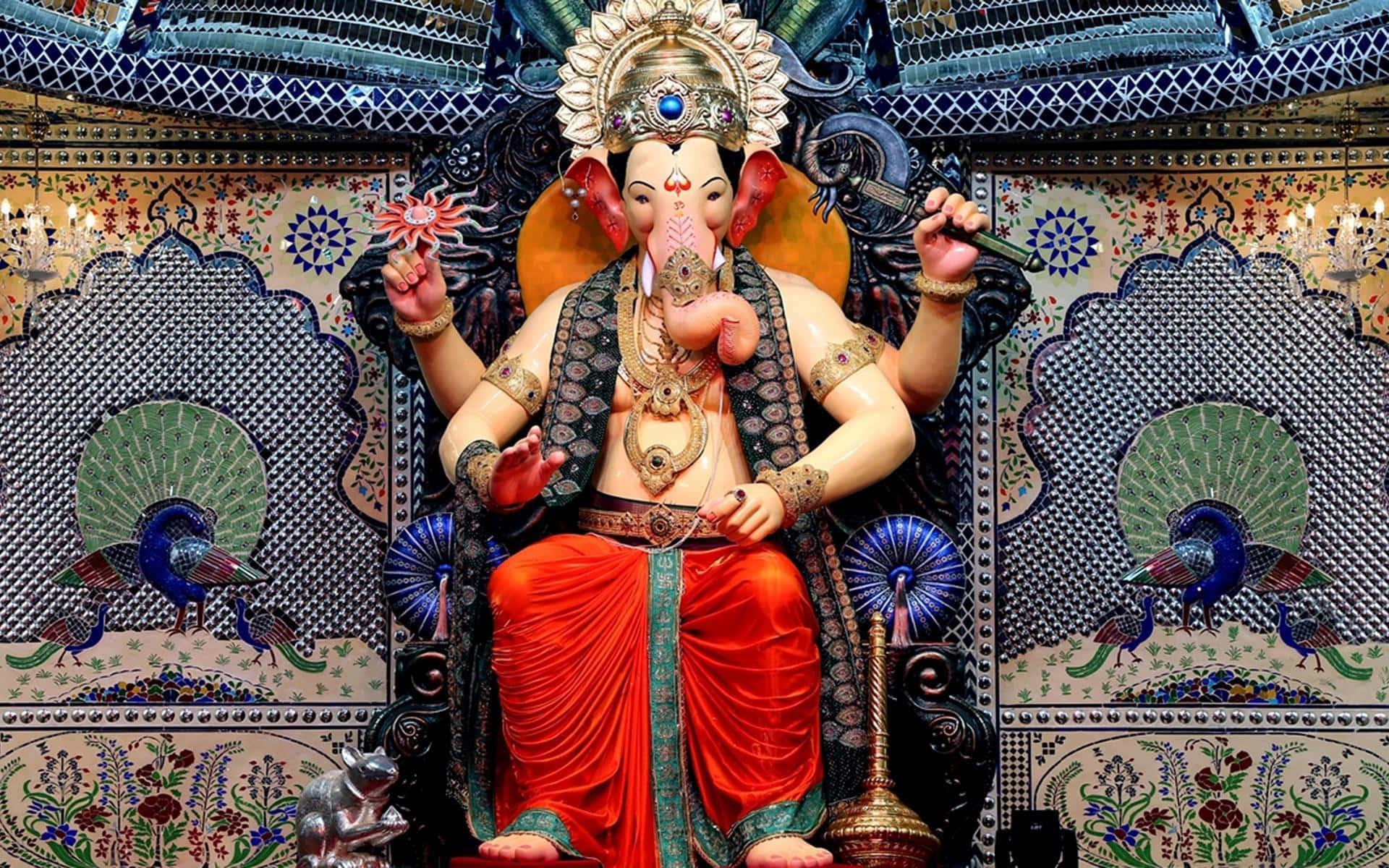 An ornamented Ganesh sculpture — 1920x1200 wallpaper