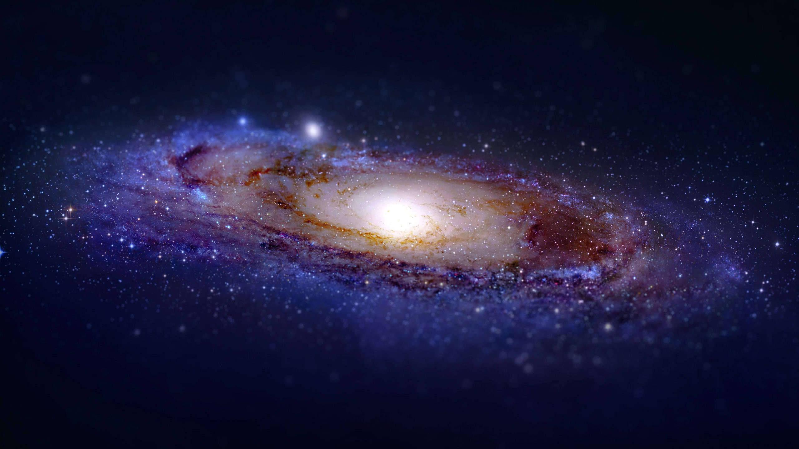 An Overview of the Milky Way Spiral Galaxy — 2560x1440 wallpaper
