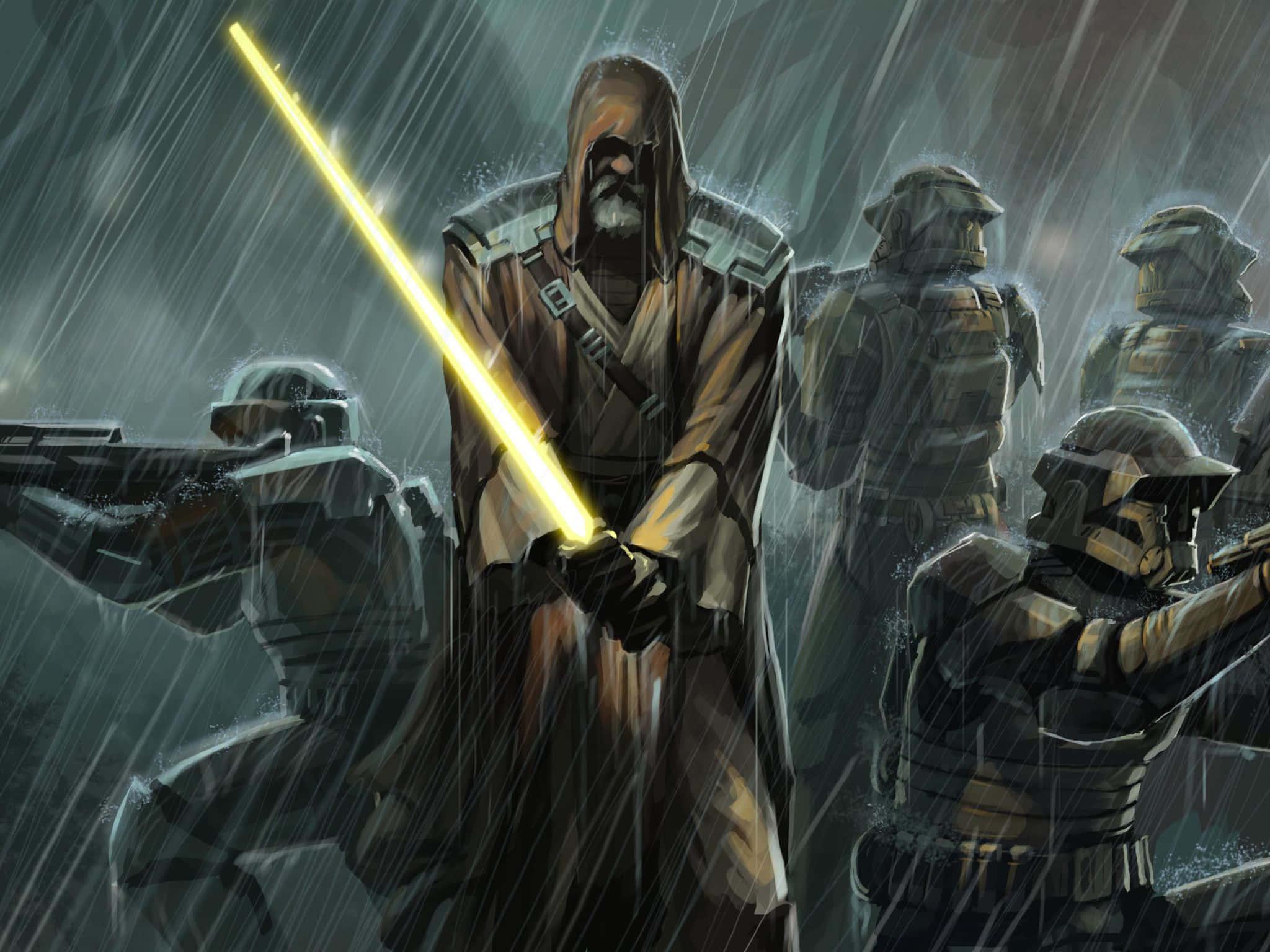 Anakin Skywalker leads the army in the Clone Wars — 2048x1536 wallpaper