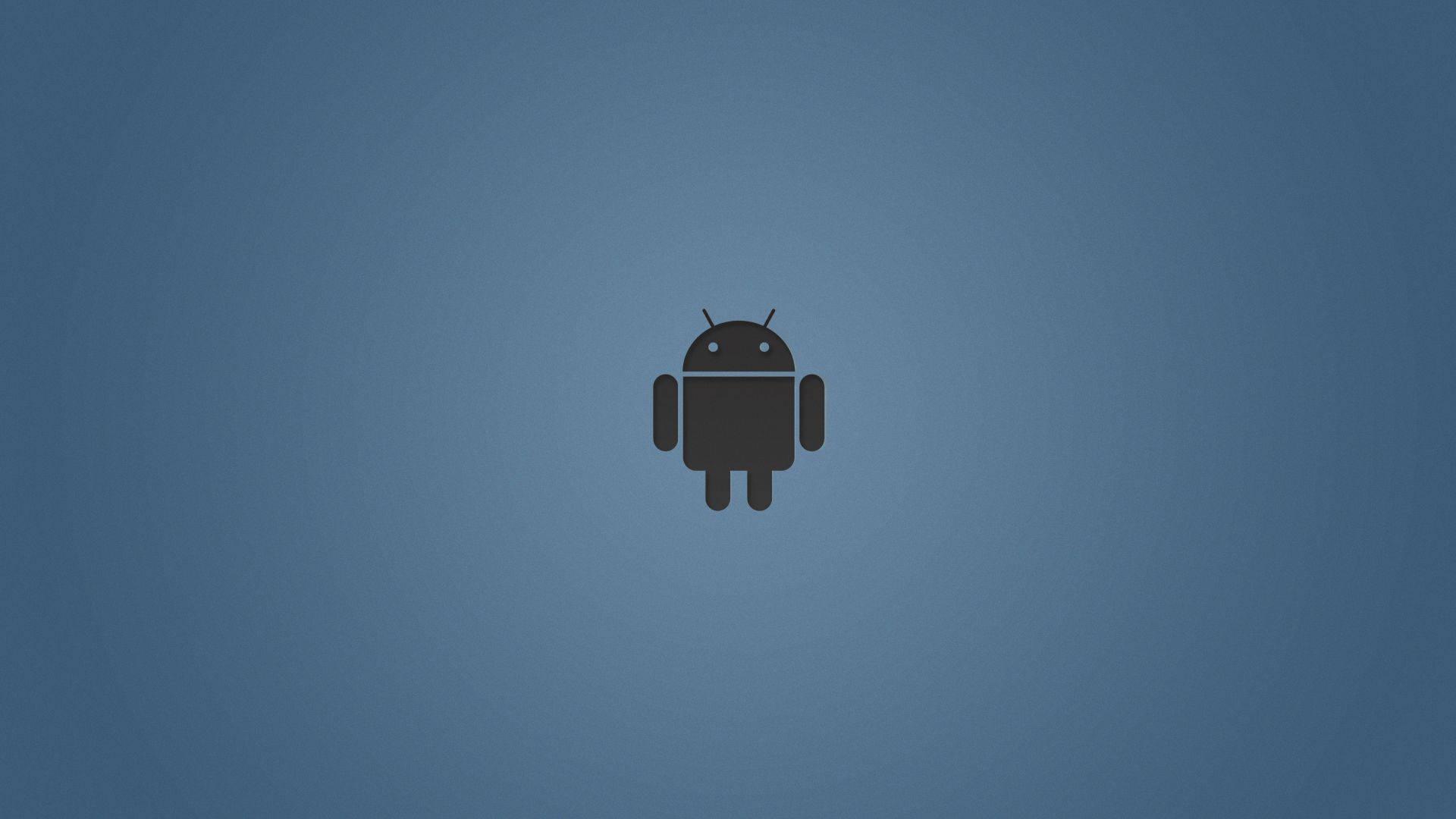 Android Robot in a Black Minimalist Background — 1920x1080 wallpaper