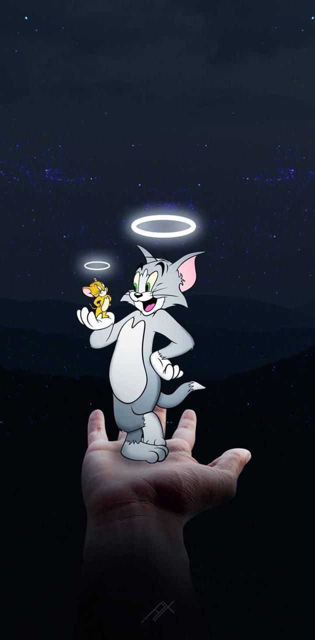 Angelic Tom And Jerry Cartoon — 630x1280 wallpaper