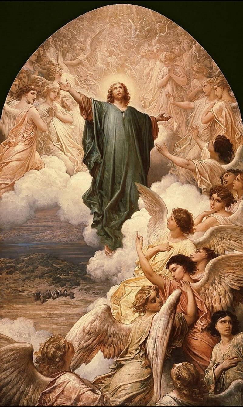 Angels Jesus Phone — 800x1340 wallpaper