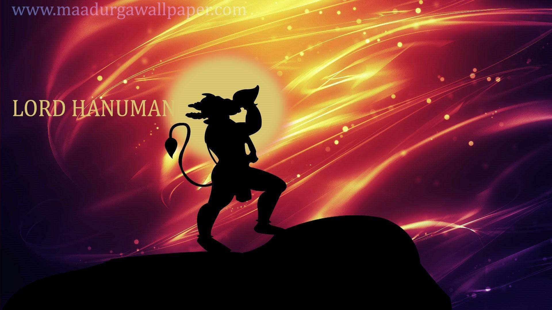 Angry Hanuman Black Outline — 1920x1080 wallpaper