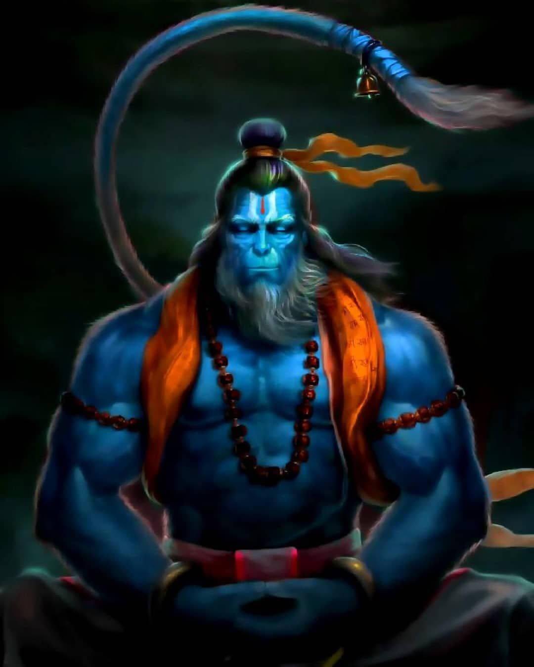 Angry Hanuman Meditating — 1080x1350 wallpaper