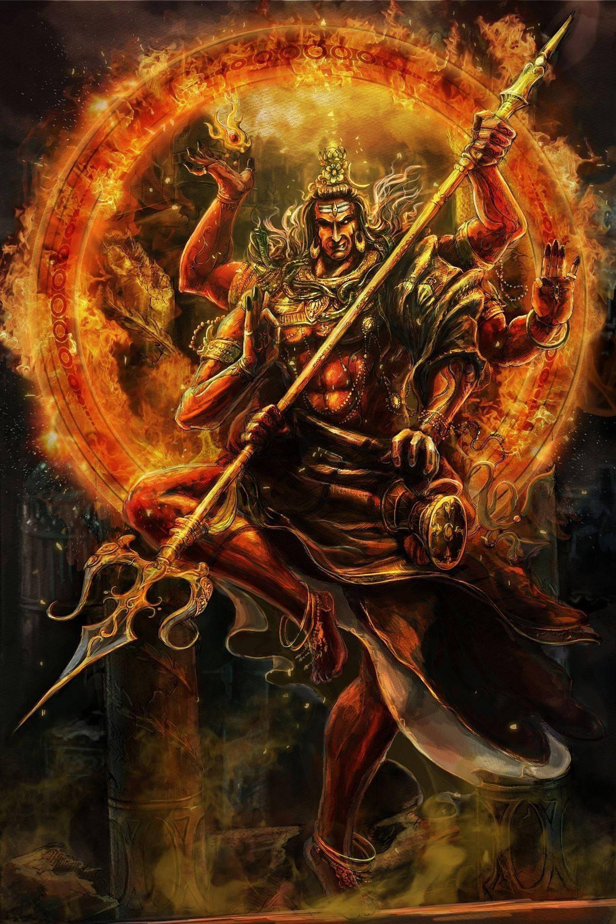Angry Hanuman With Trident — 1200x1800 wallpaper