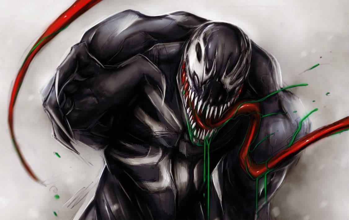 Angry Venom Showing Tongue — 1126x709 wallpaper