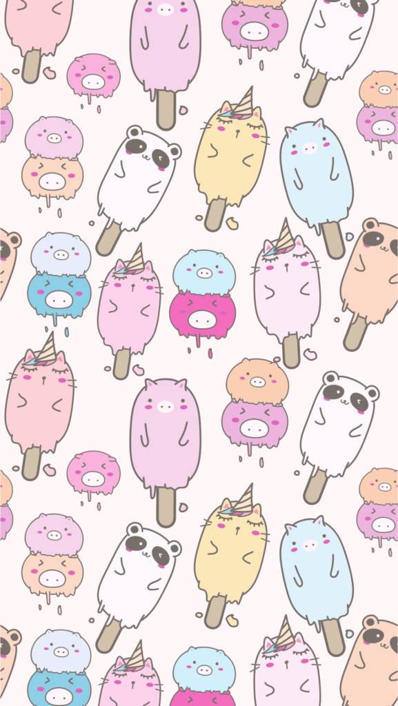 Animal Ice Cream Girly iPhone — 577x1024 wallpaper