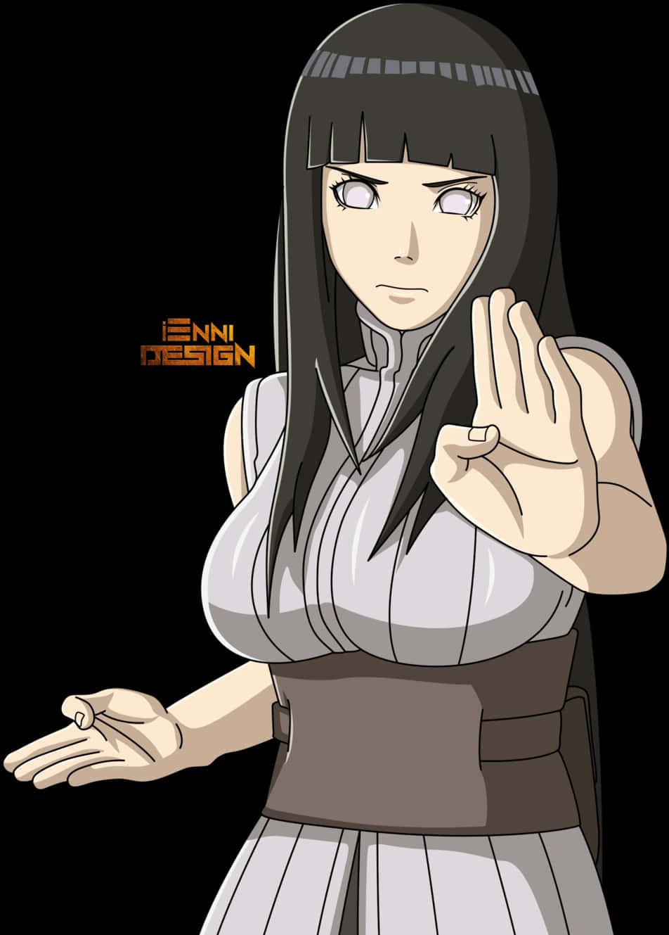 Animated Ninja Girl Hand Signs — 952x1329 wallpaper
