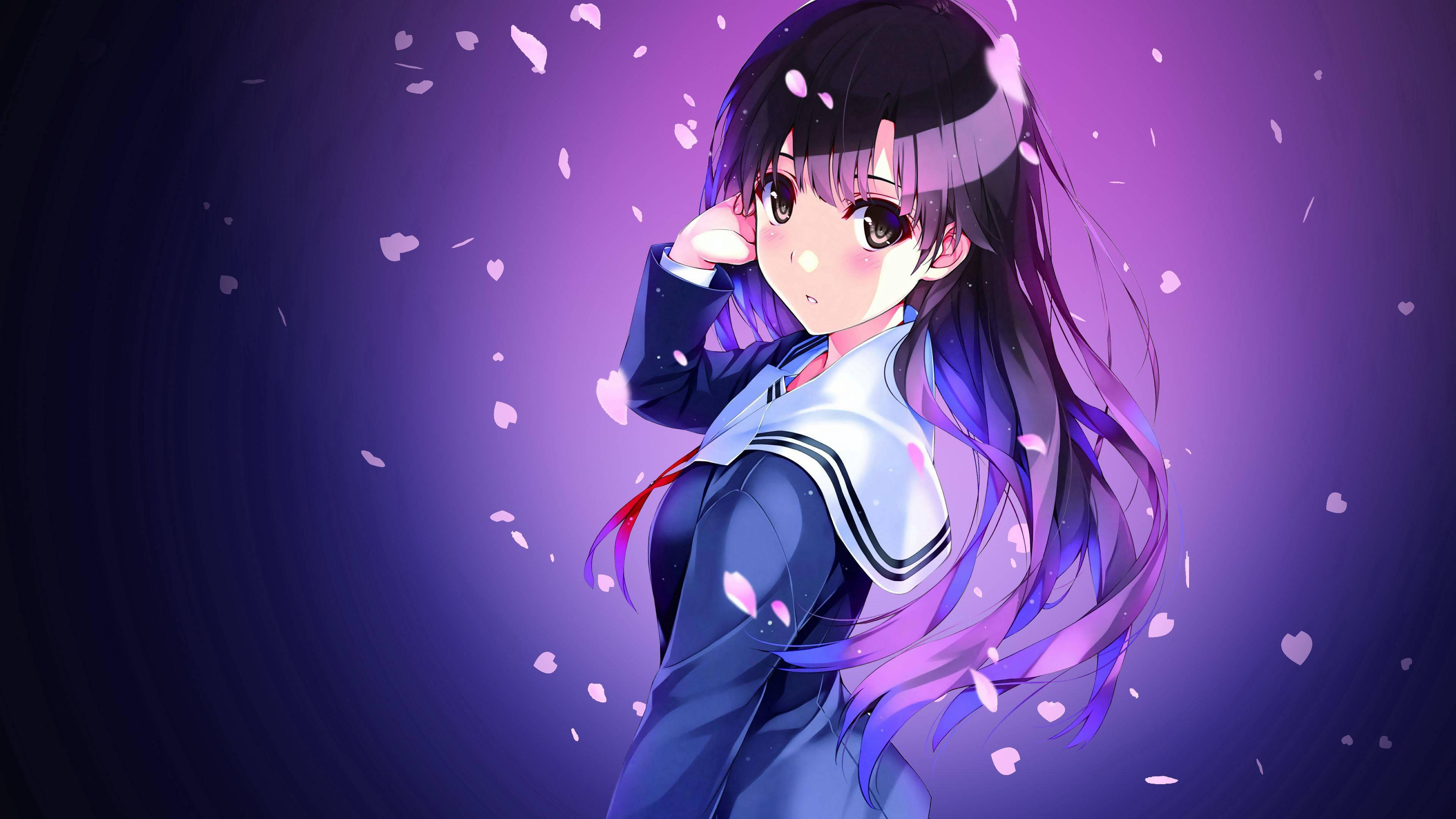 Animated Schoolgirl HD — 3840x2160 wallpaper