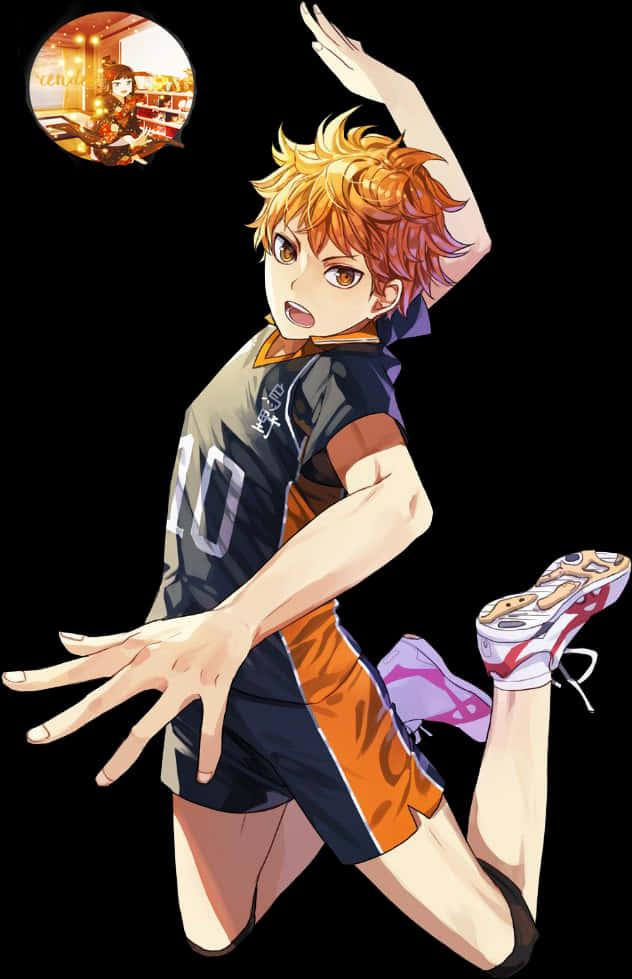 Animated Volleyball Player Action Pose — 632x979 wallpaper