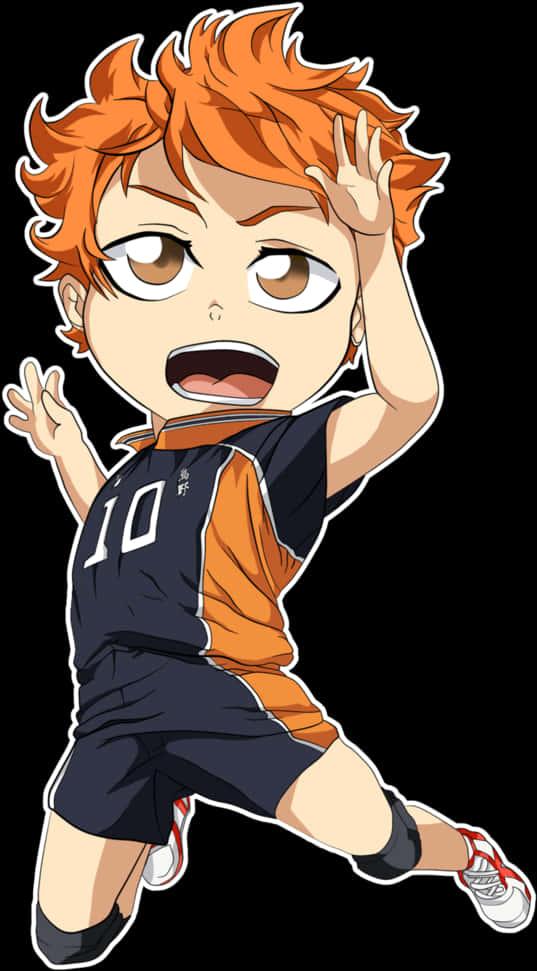Animated Volleyball Player Hinata Action Pose — 537x971 wallpaper