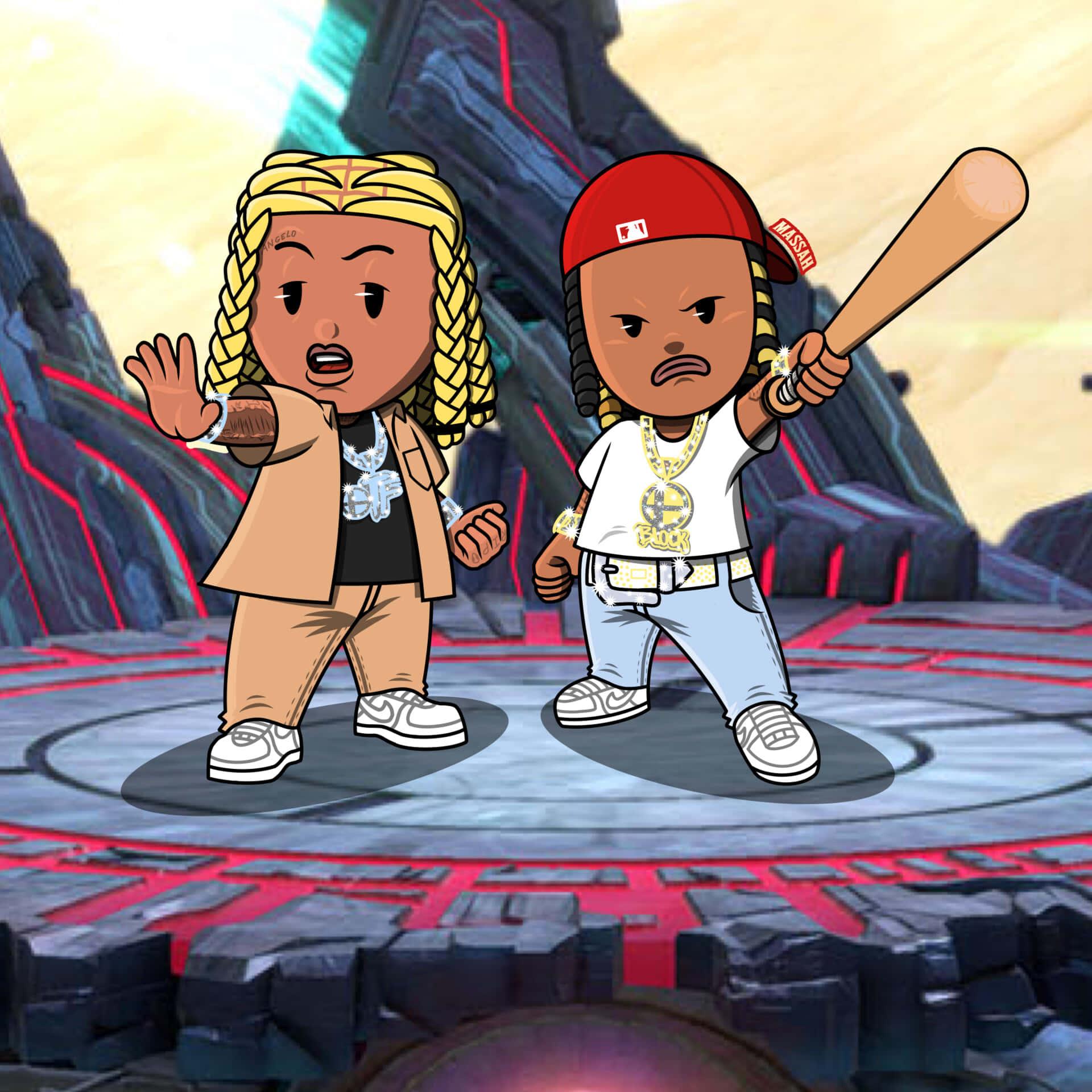 Animated_ Rap_ Duo_ Adventure — 1920x1920 wallpaper