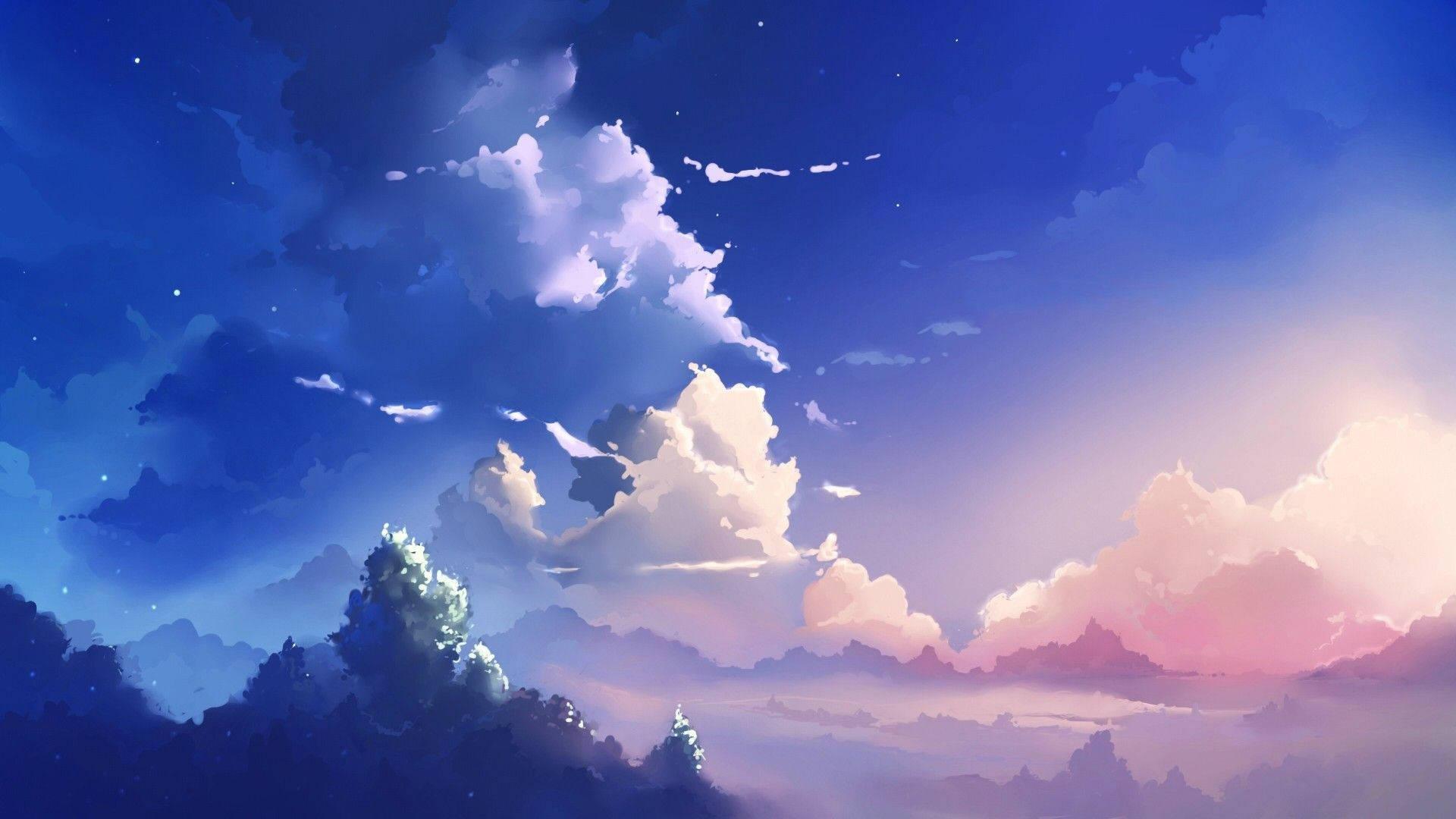Anime Aesthetic Blue Skies — 1920x1080 wallpaper