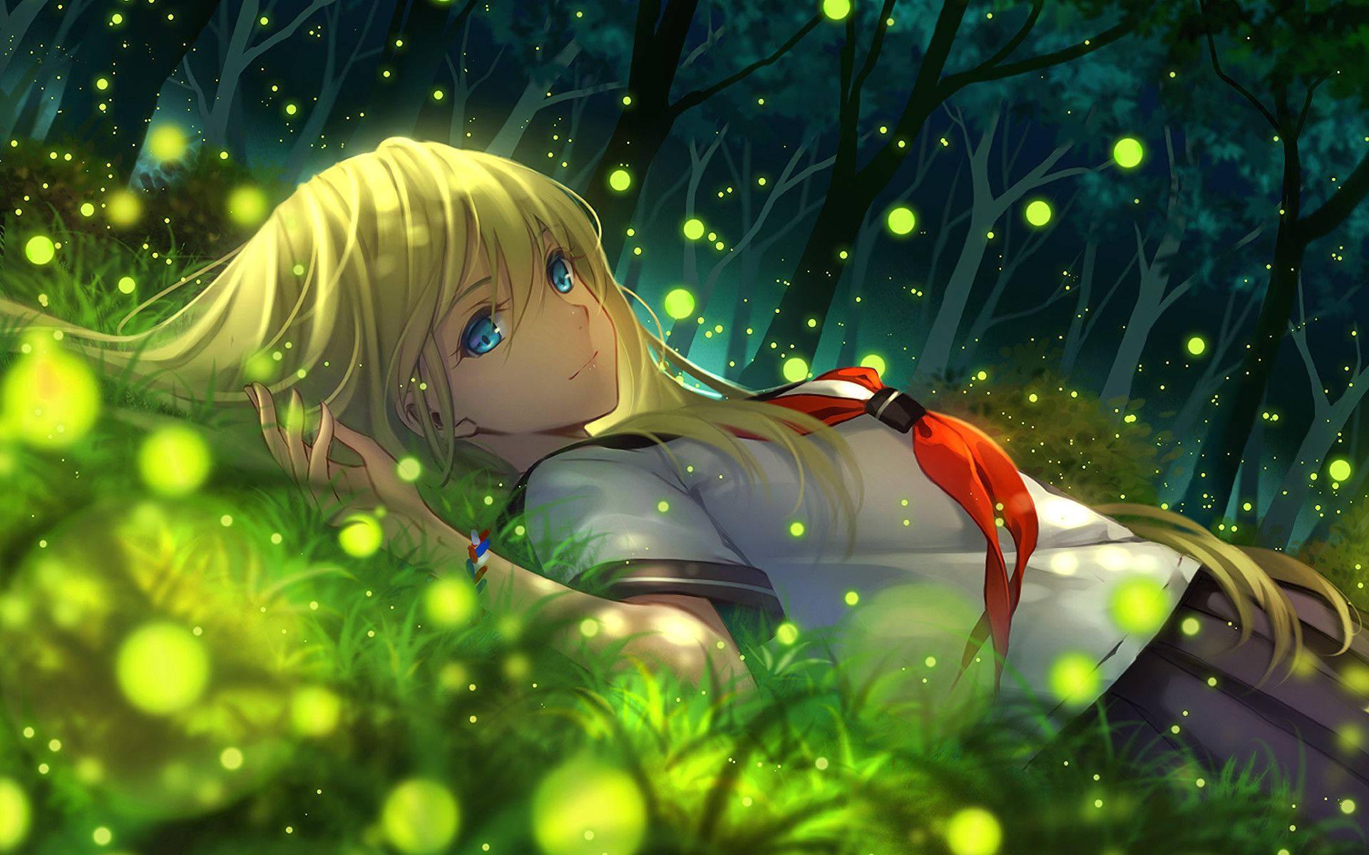 Anime Aesthetic School Girl — 1920x1200 wallpaper
