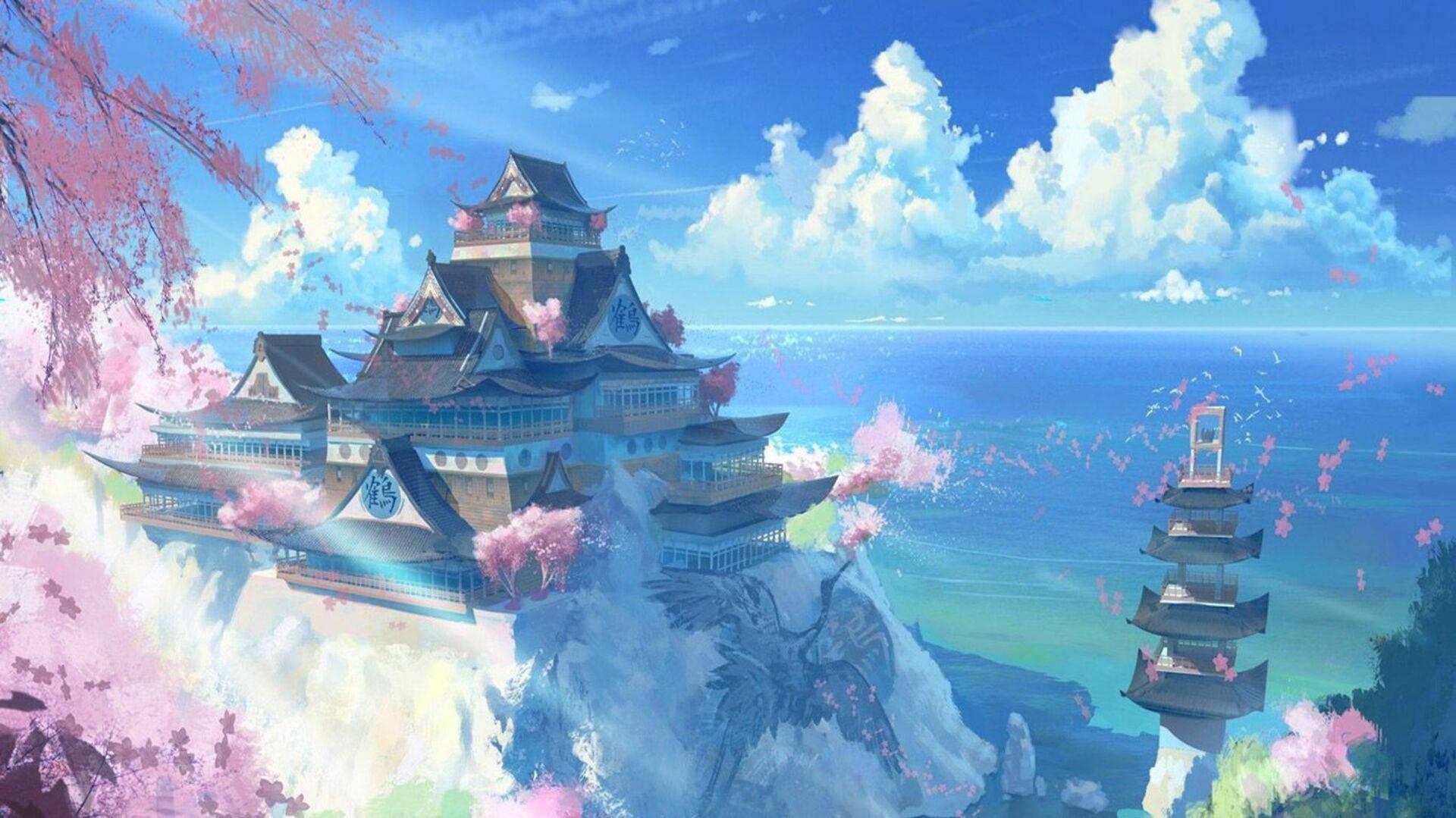 Anime Aesthetic Temple — 1920x1079 wallpaper