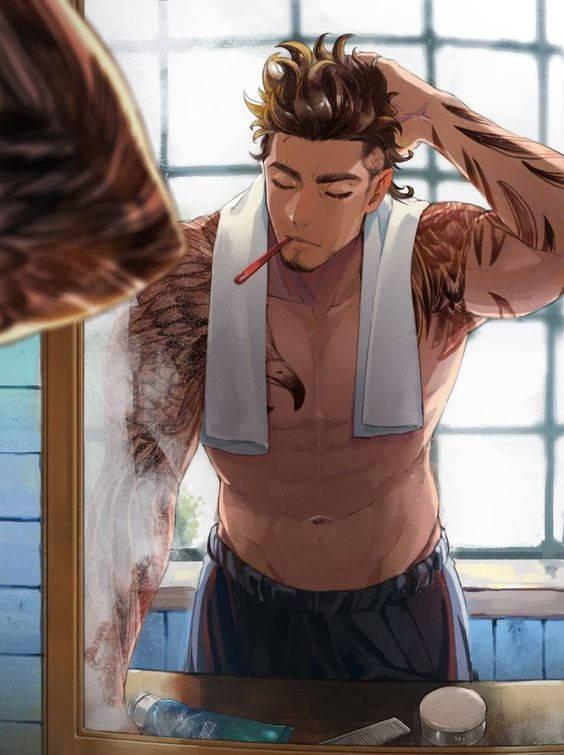 Anime Bad Boy On Mirror — 564x755 wallpaper