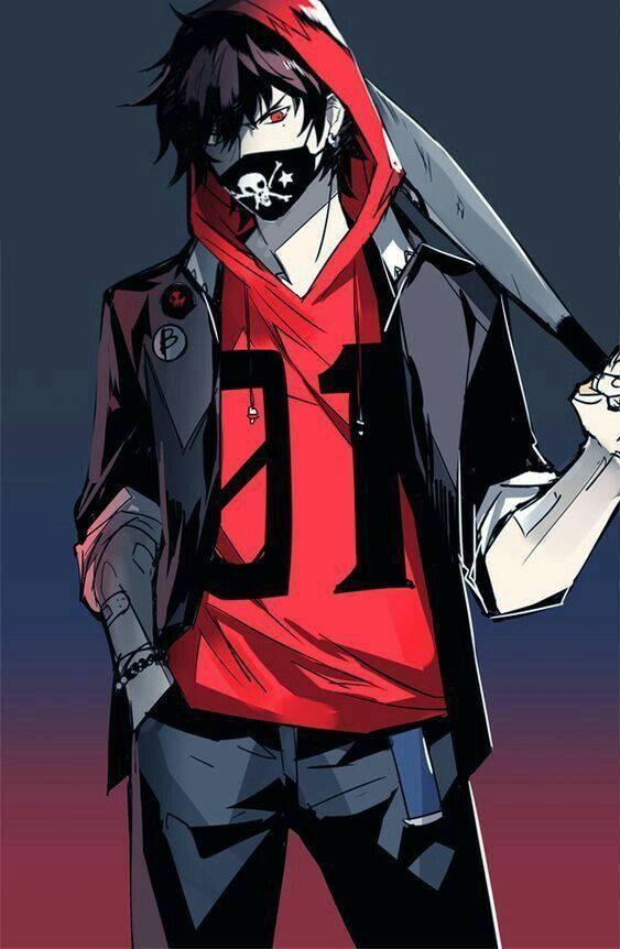 Anime Bad Boy With Baton — 563x862 wallpaper