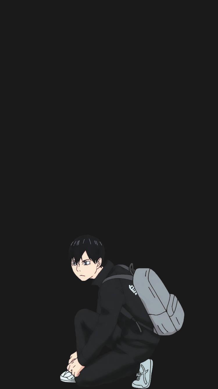Anime dreng mork kageyama snører sko