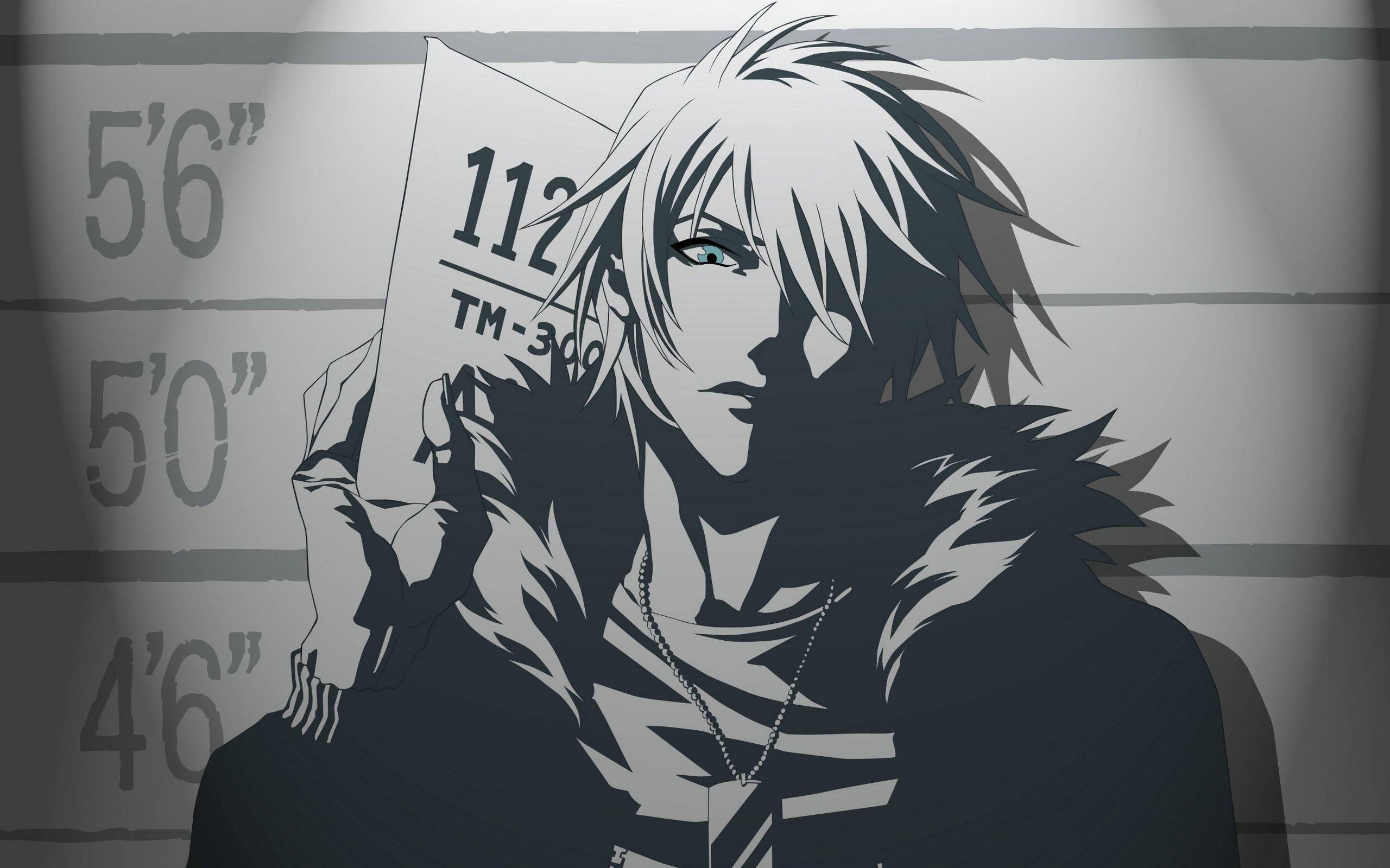 Anime dreng mork mug shot