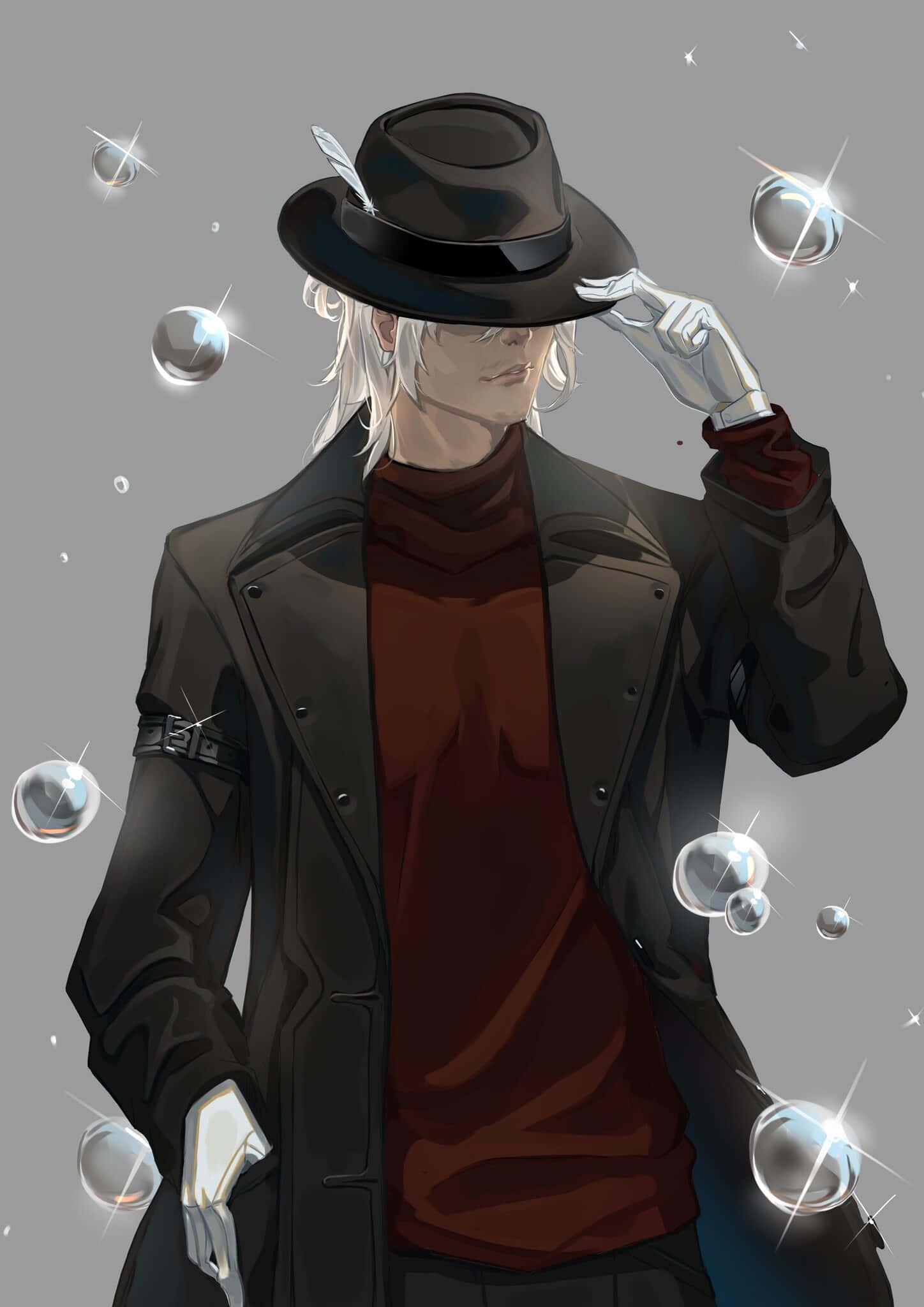 Anime Boy Taking a Joyful Walk — 1448x2048 wallpaper
