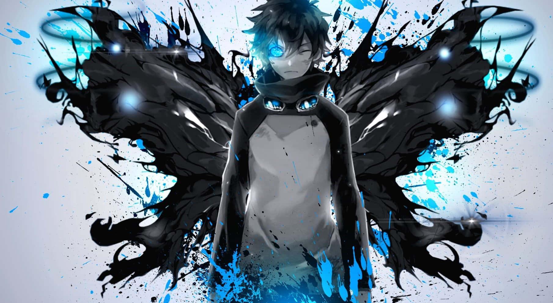 Anime Boy walking through a forest — 1809x991 wallpaper