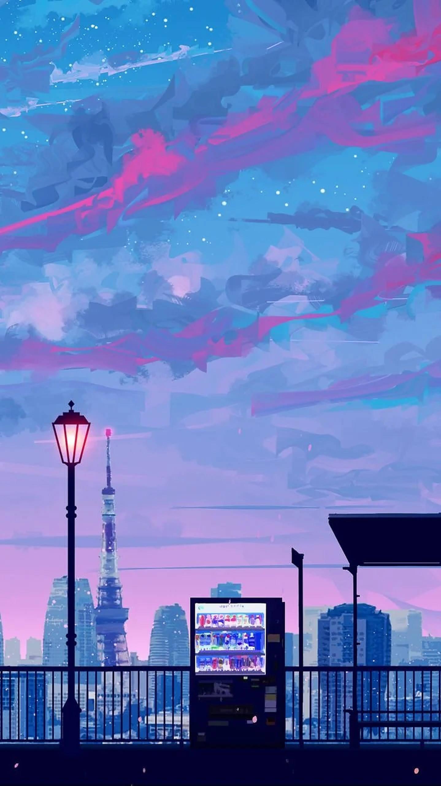 Anime City Iphone Aesthetic — 1438x2560 wallpaper