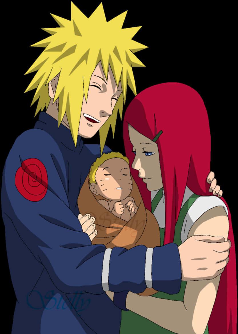 Anime Family Embrace — 833x1170 wallpaper