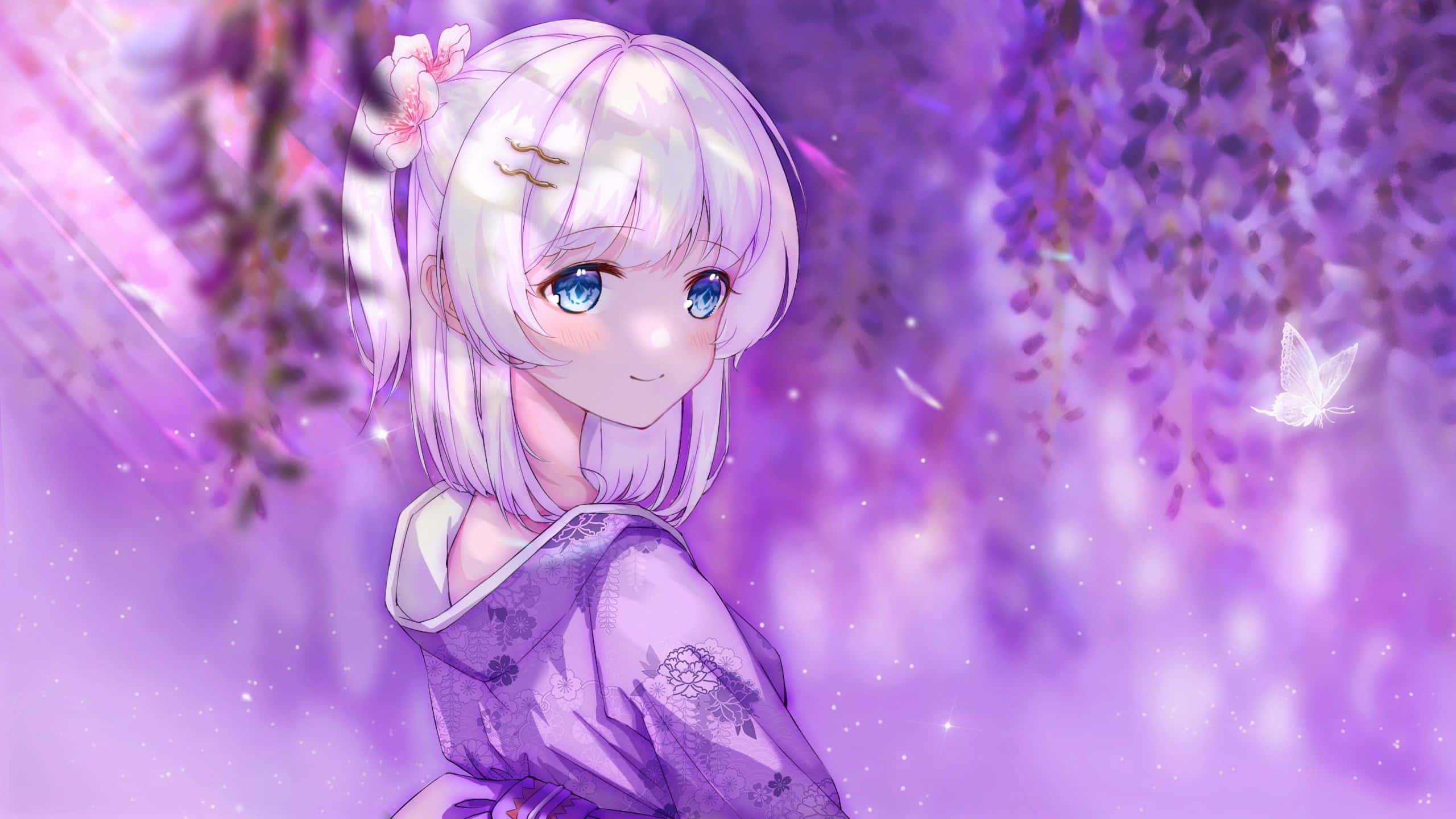 Anime Girl enjoying a Summer Day — 2560x1440 wallpaper