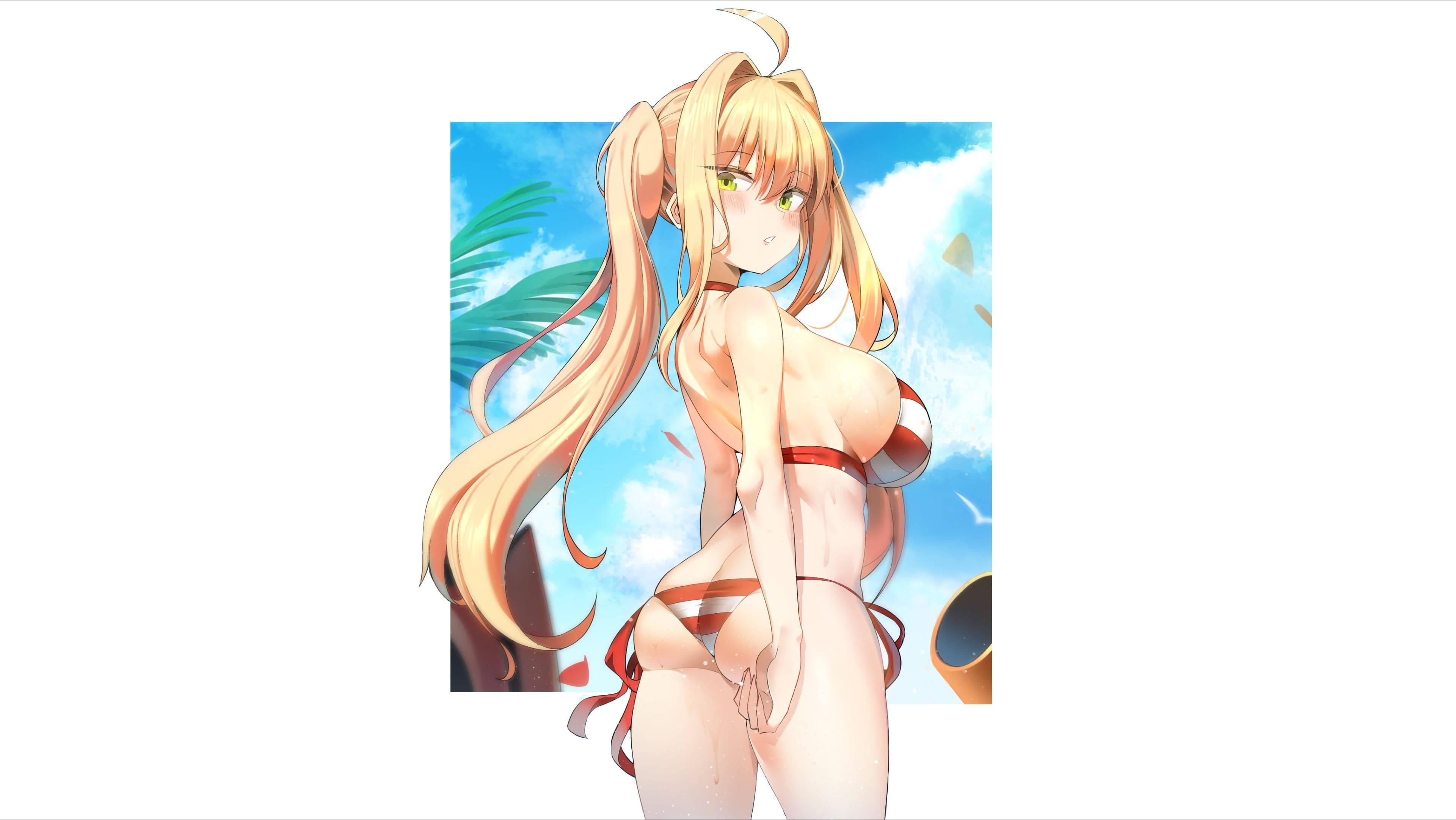 Anime Girl In Sexy Swimsuit — 3840x2162 wallpaper