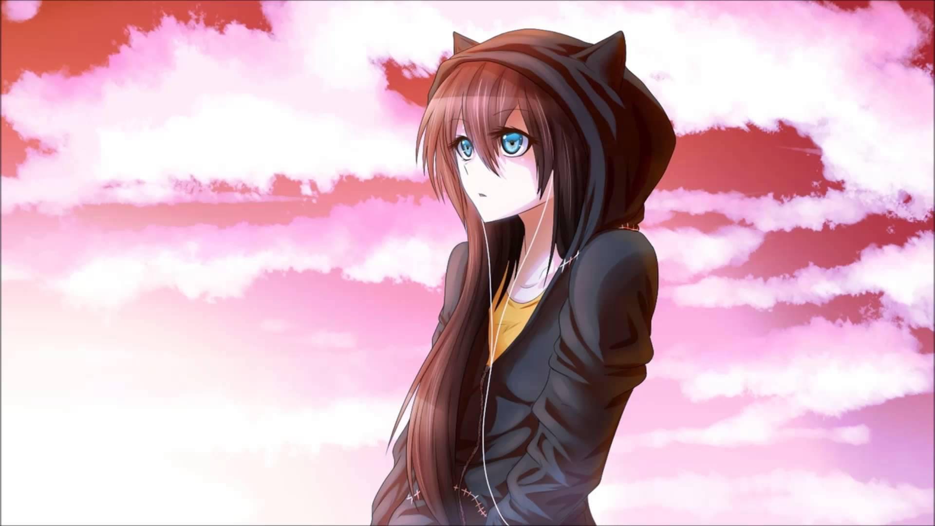 Anime girl looking sweet and ready for a day of adventure. — 1920x1080 wallpaper