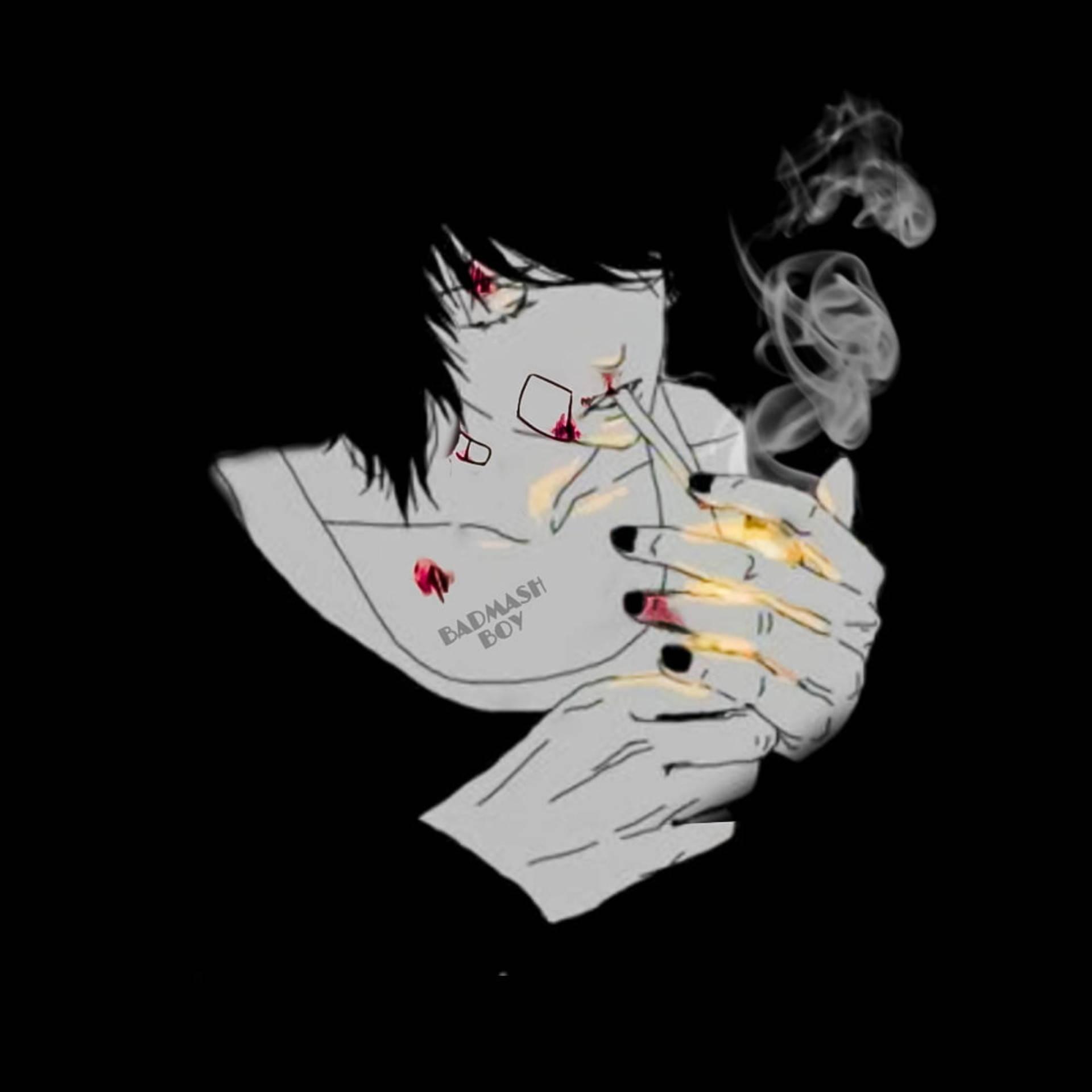 Anime Girl Smoking Instagram Profile — 1920x1920 wallpaper