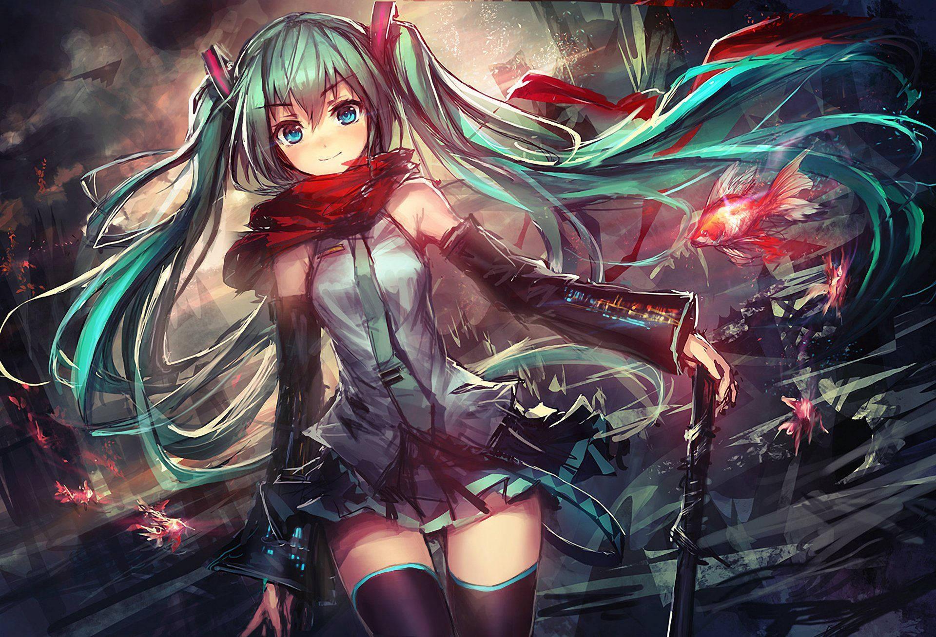 Anime Girl Vocaloid Hatsune Miku — 1920x1308 wallpaper
